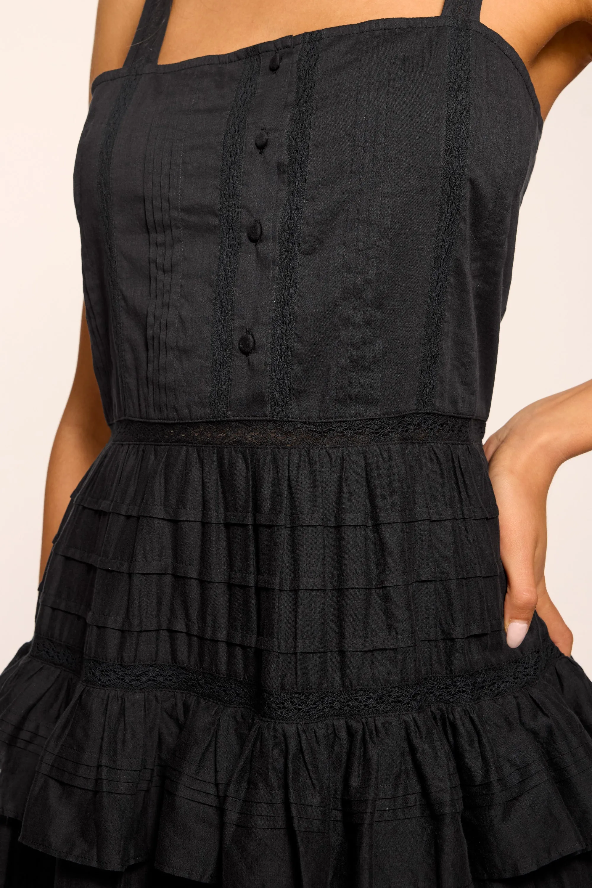 Daria Embroidered Voile Midi Dress | BLACK sold by Ramy Brook product image thumbnail 3