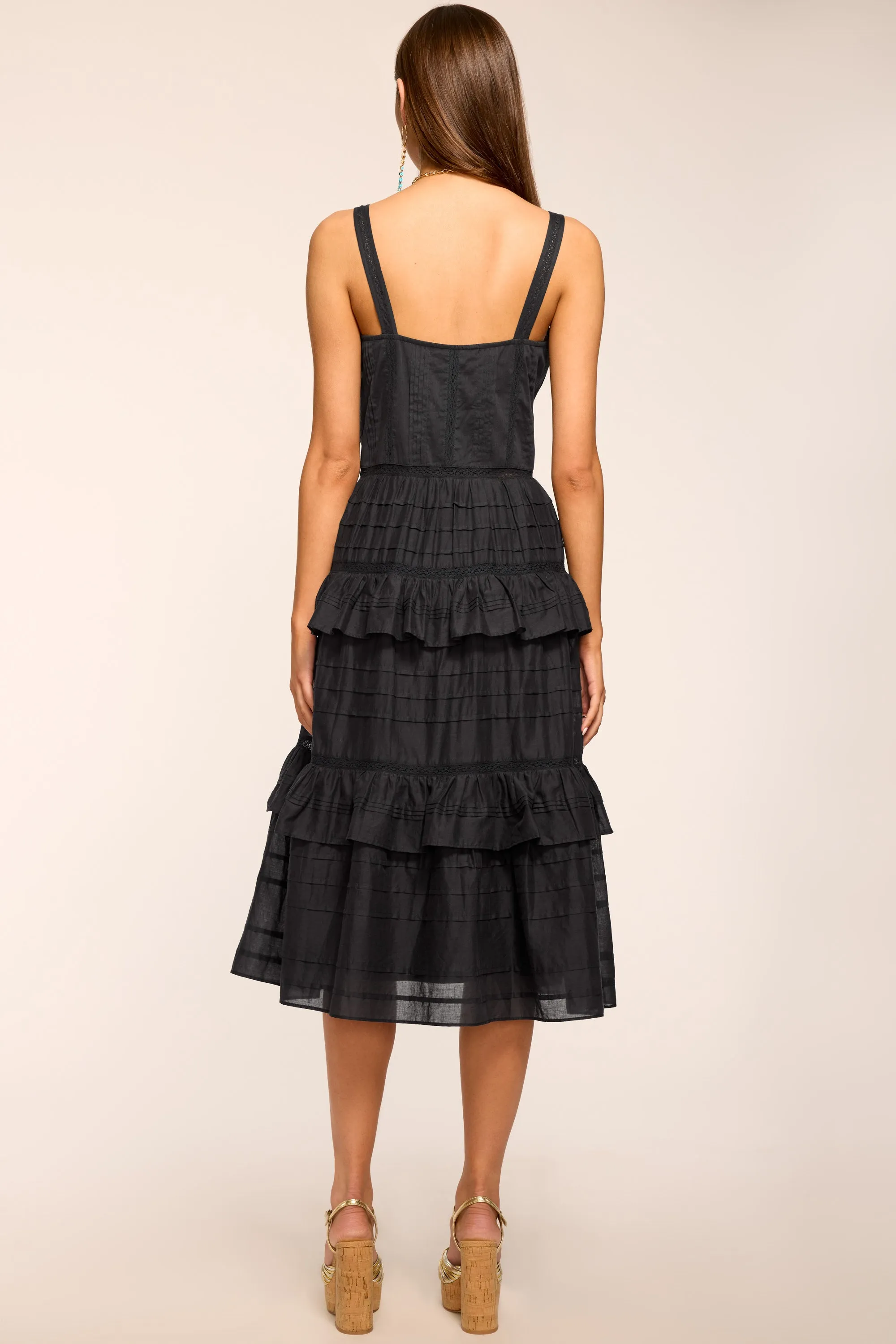 Daria Embroidered Voile Midi Dress | BLACK sold by Ramy Brook product image thumbnail 4