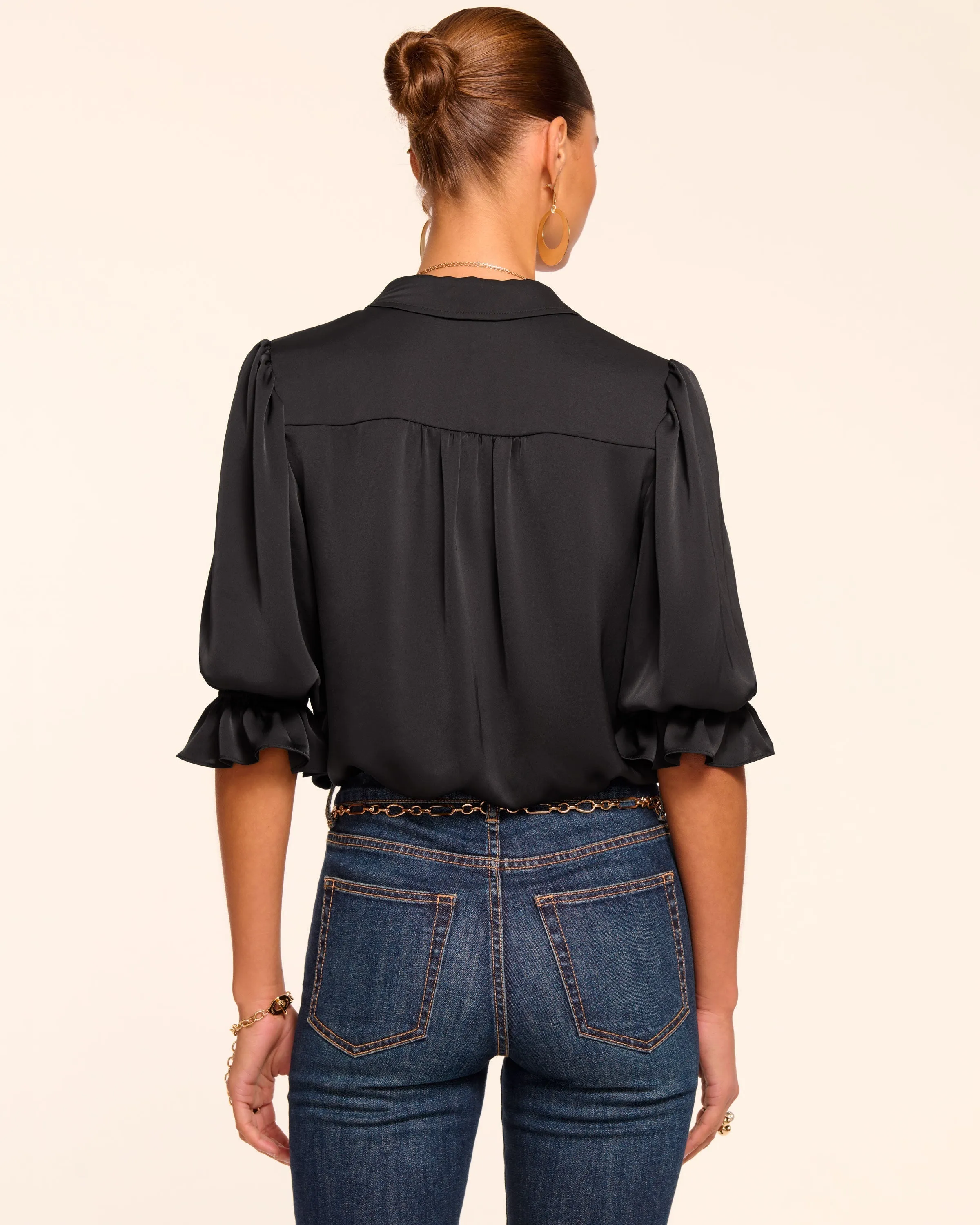 Dina Button Down Bodysuit | BLACK sold by Ramy Brook product image thumbnail 4