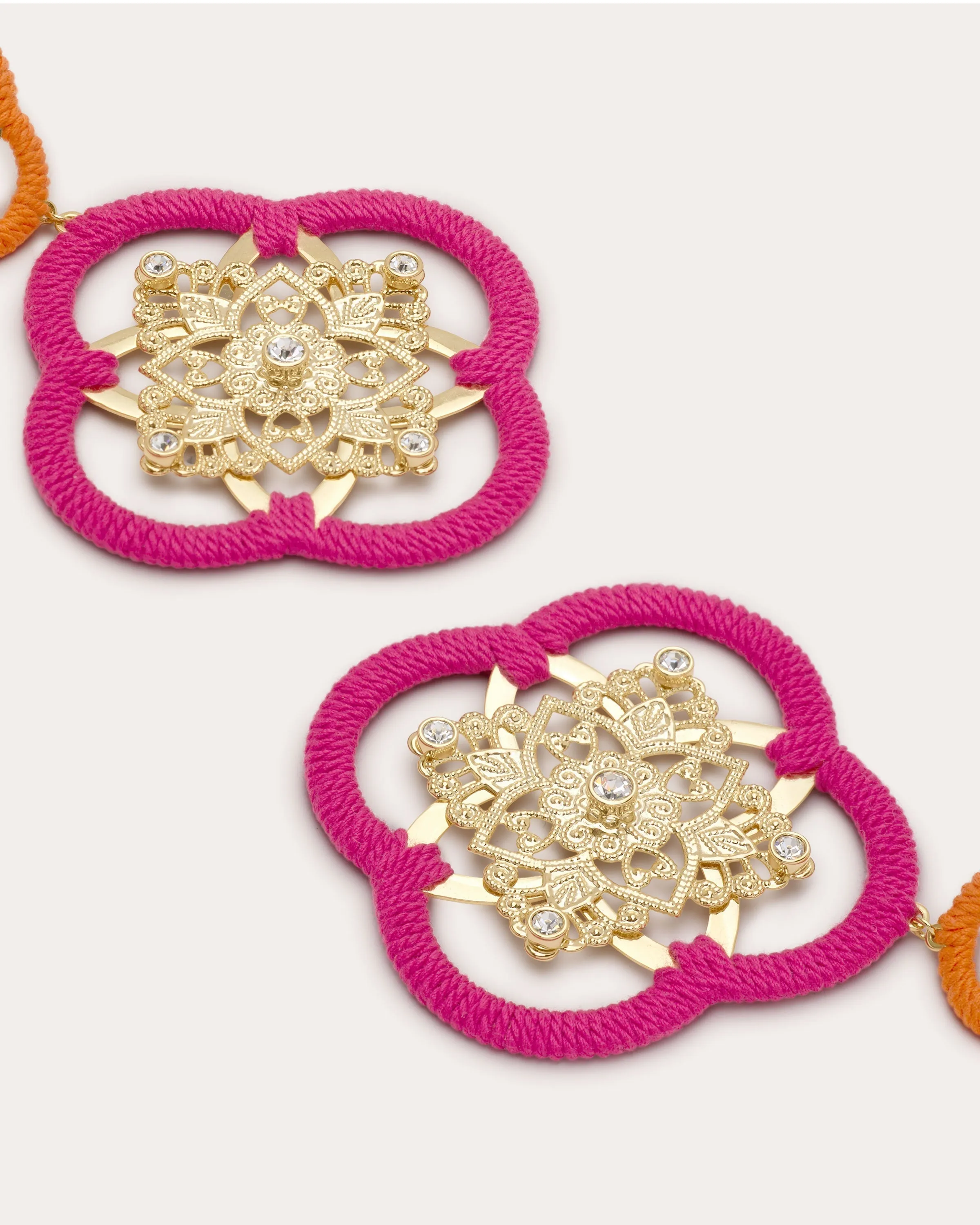 Anya Medallion Drop Earrings | FIESTA PINK sold by Ramy Brook product image thumbnail 3