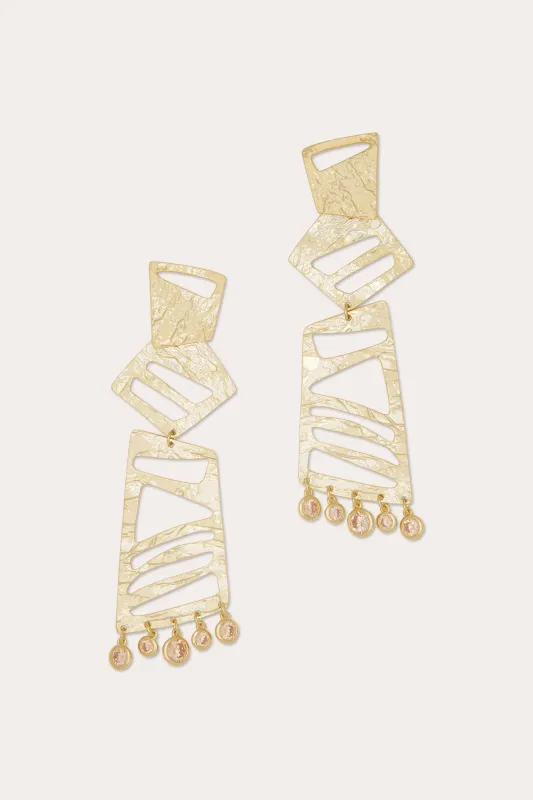 Elina Geometric Statement Earrings made by Ramy Brook