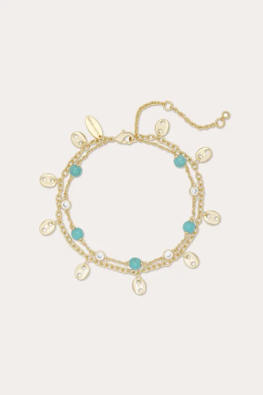 Arianna Gemstone Anklet made by Ramy Brook