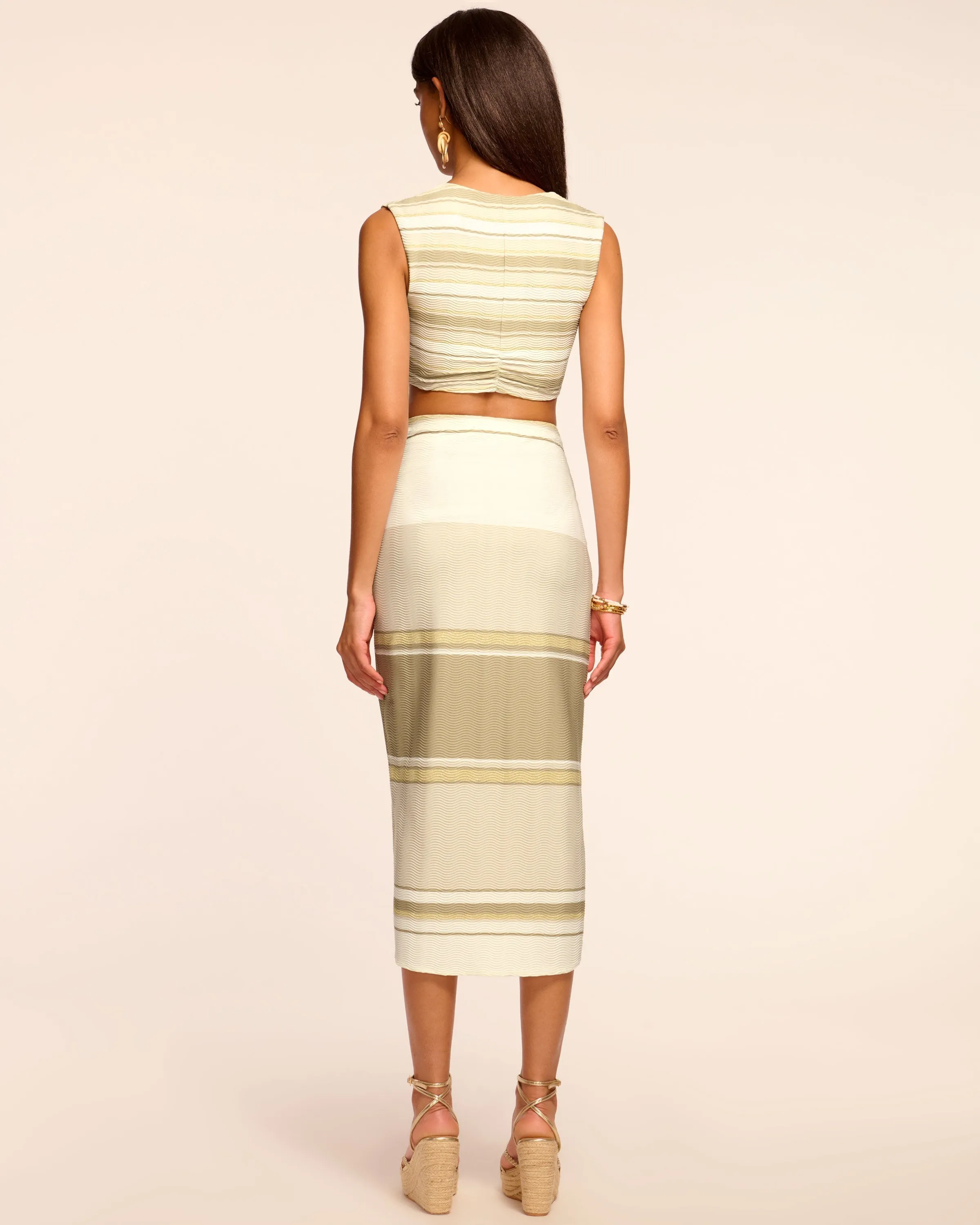Xana Coverup Skirt | SANDSTONE STRIPE sold by Ramy Brook product image thumbnail 4