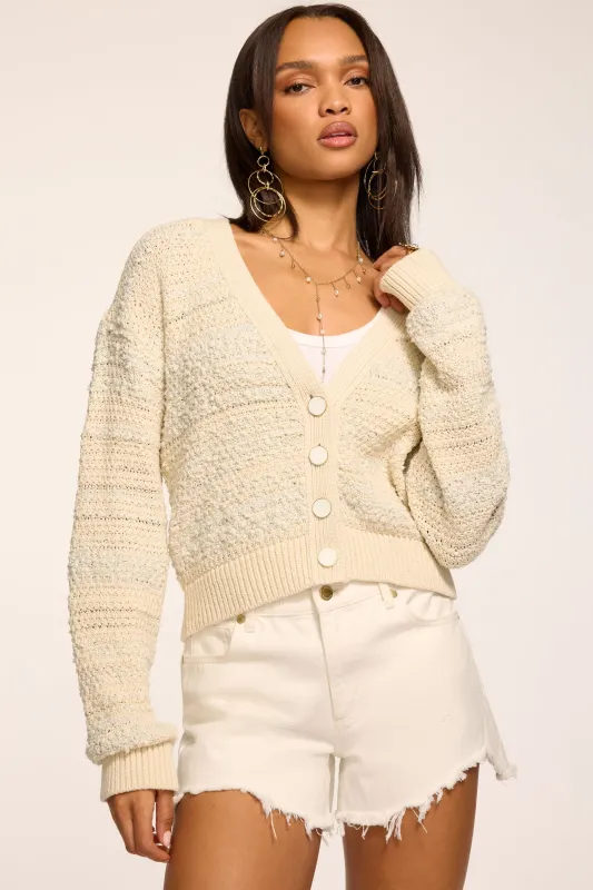 Carly Textured Knit Cardigan made by Ramy Brook