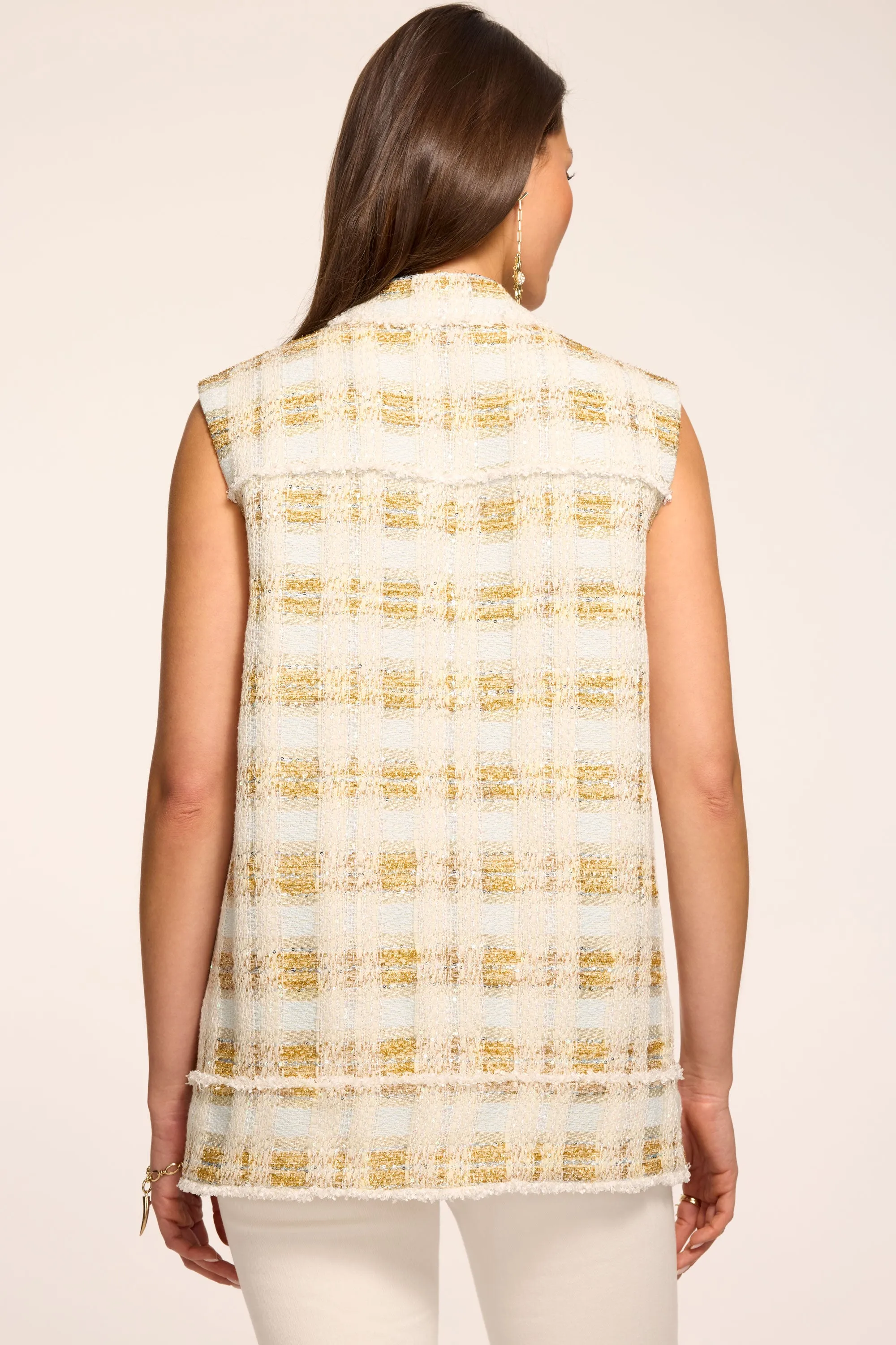 Violet Lurex Tweed Vest sold by Ramy Brook product image thumbnail 3