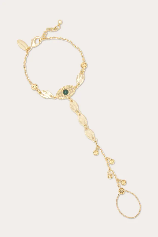 Cleo Embellished Hand Chain made by Ramy Brook