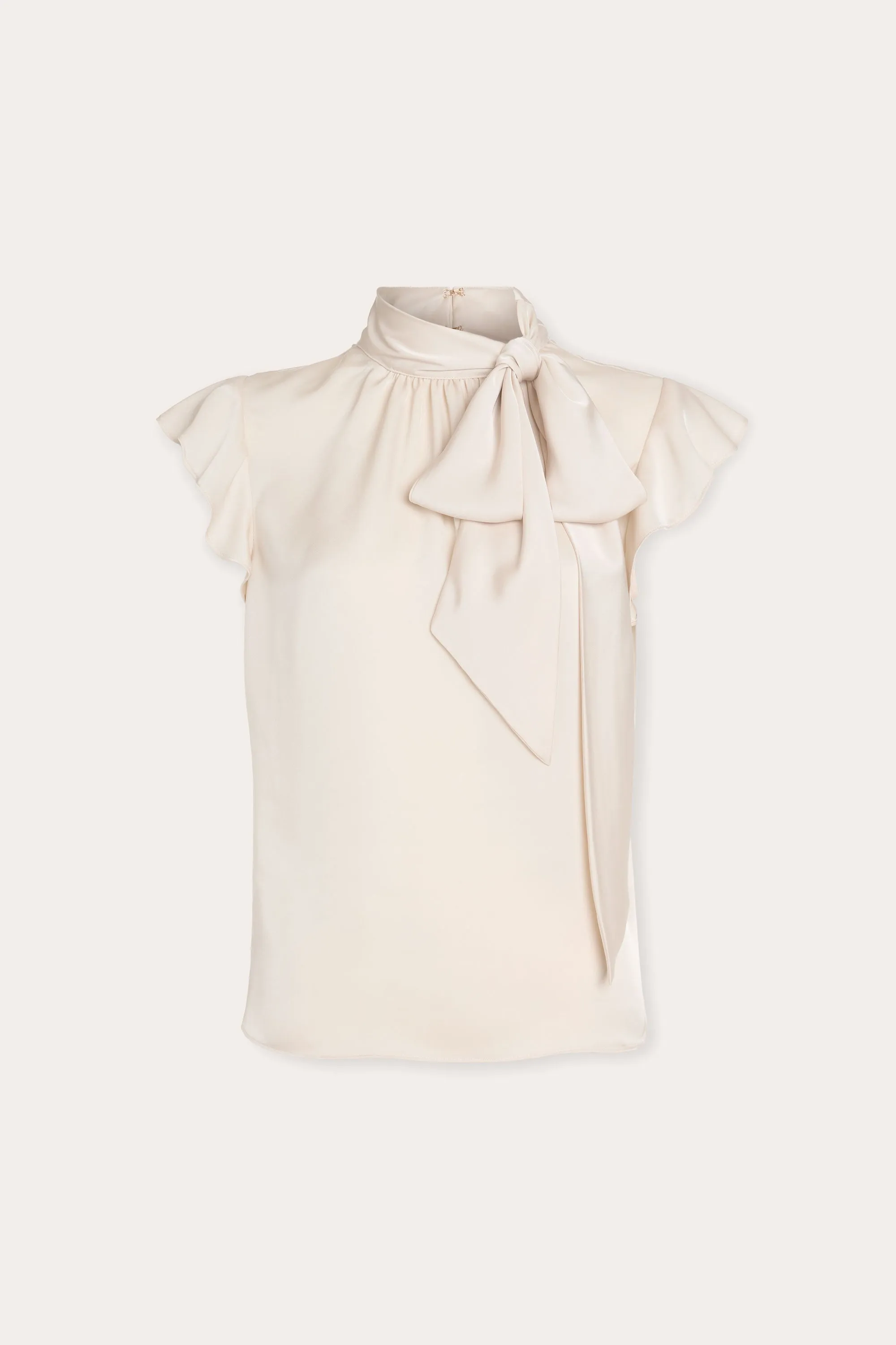 Balinda Tie Neck Short Sleeve Blouse sold by Ramy Brook product image thumbnail 4