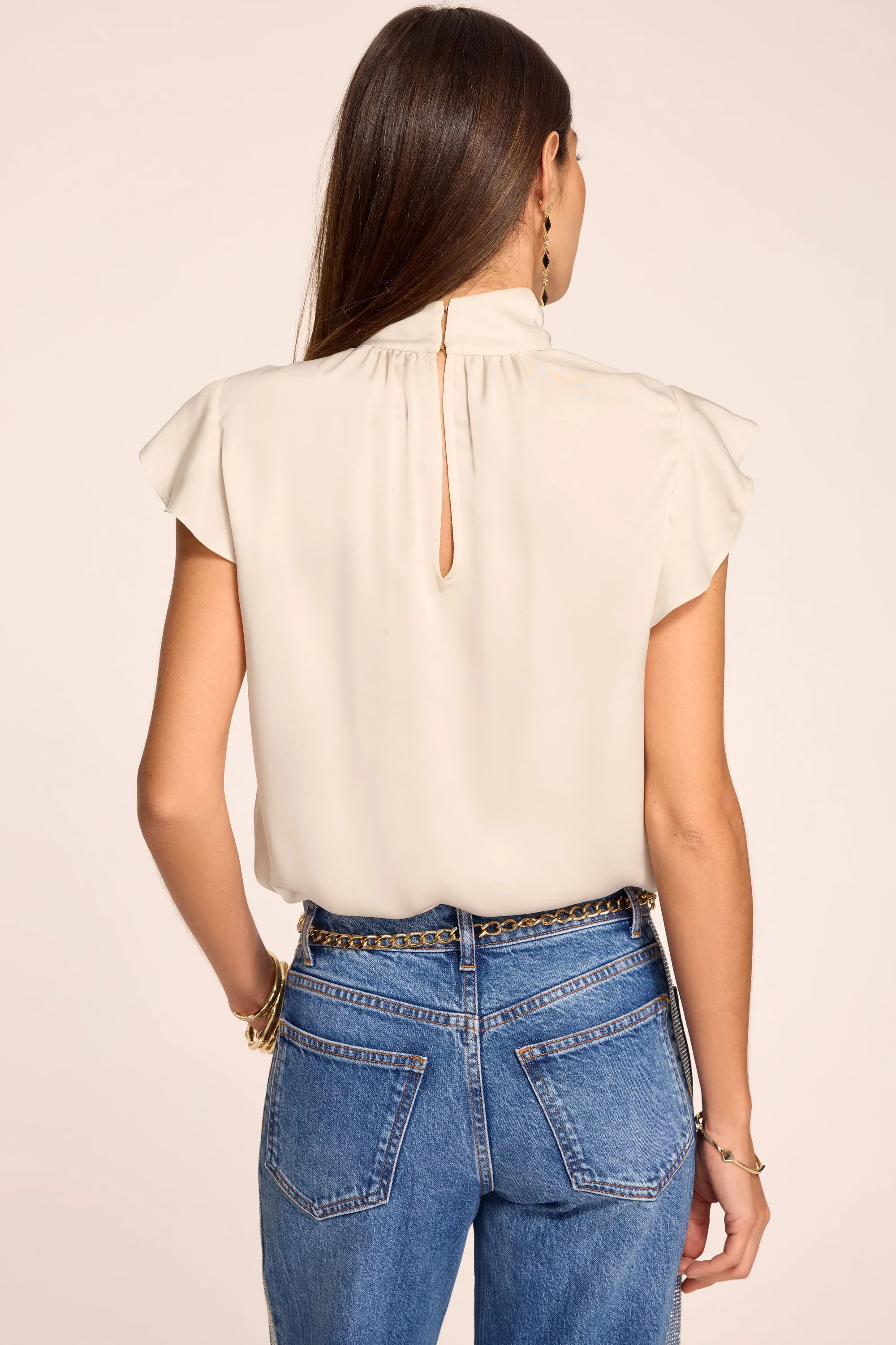 Balinda Tie Neck Short Sleeve Blouse sold by Ramy Brook product image thumbnail 3