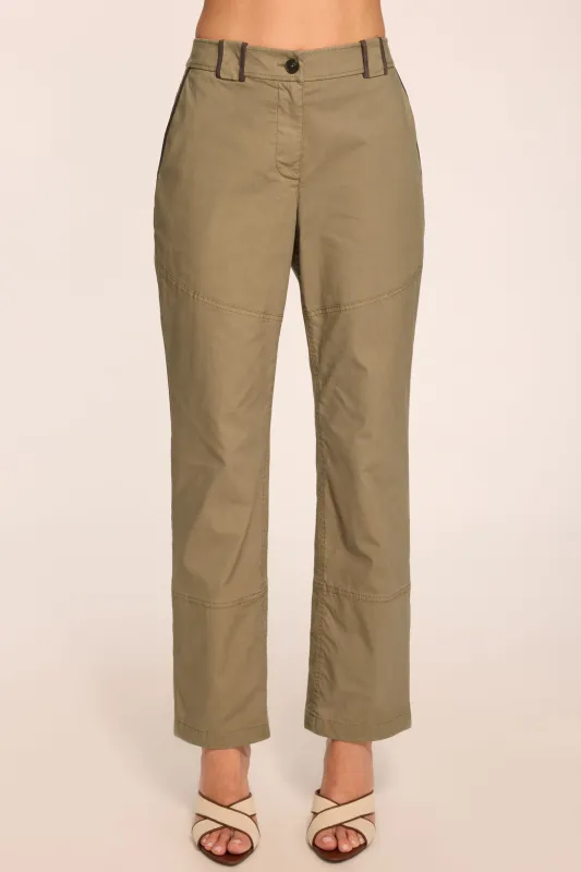 Jackie Canvas Straight Leg Pant made by Ramy Brook