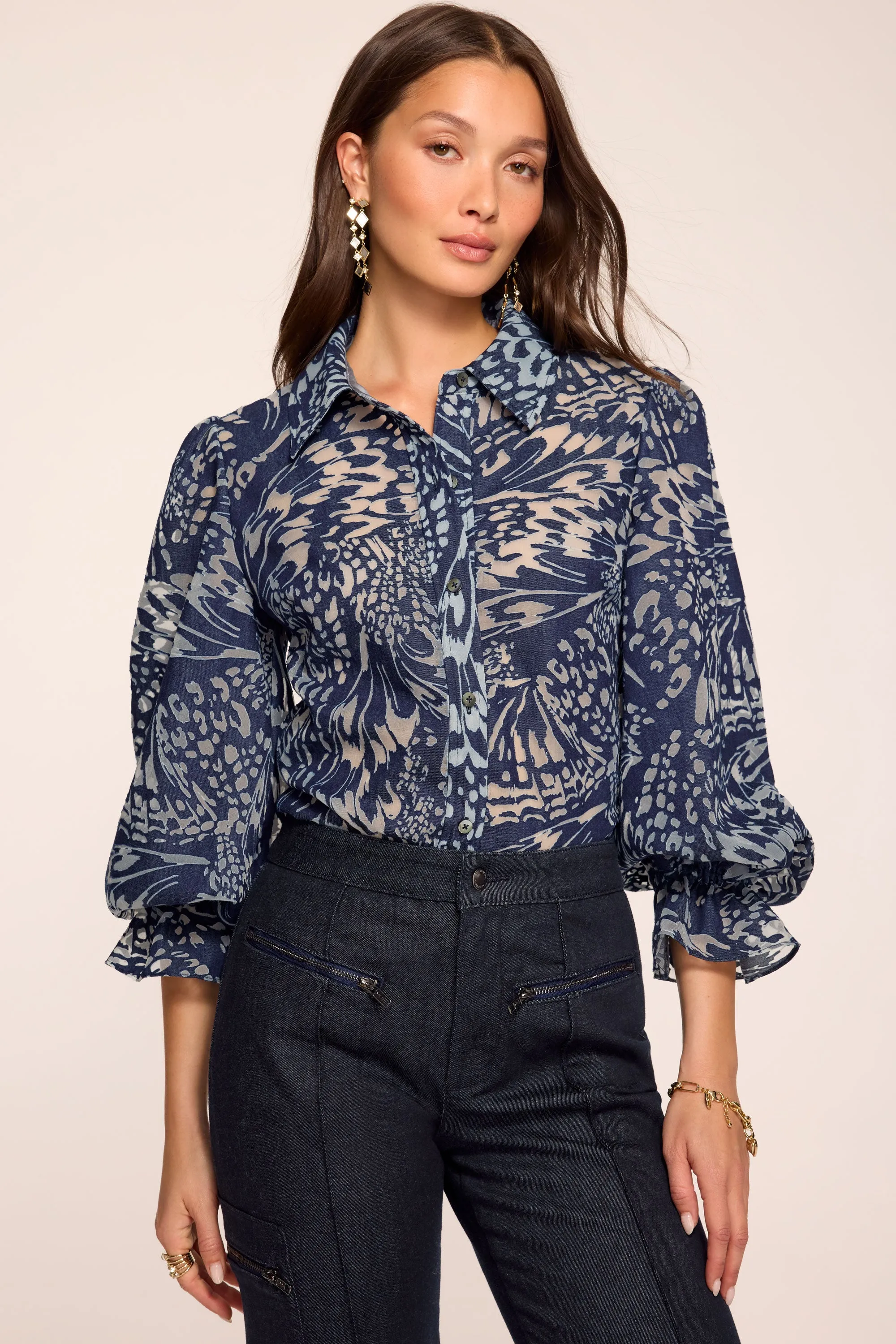 Joy Printed Long Sleeve Blouse sold by Ramy Brook product image thumbnail 2