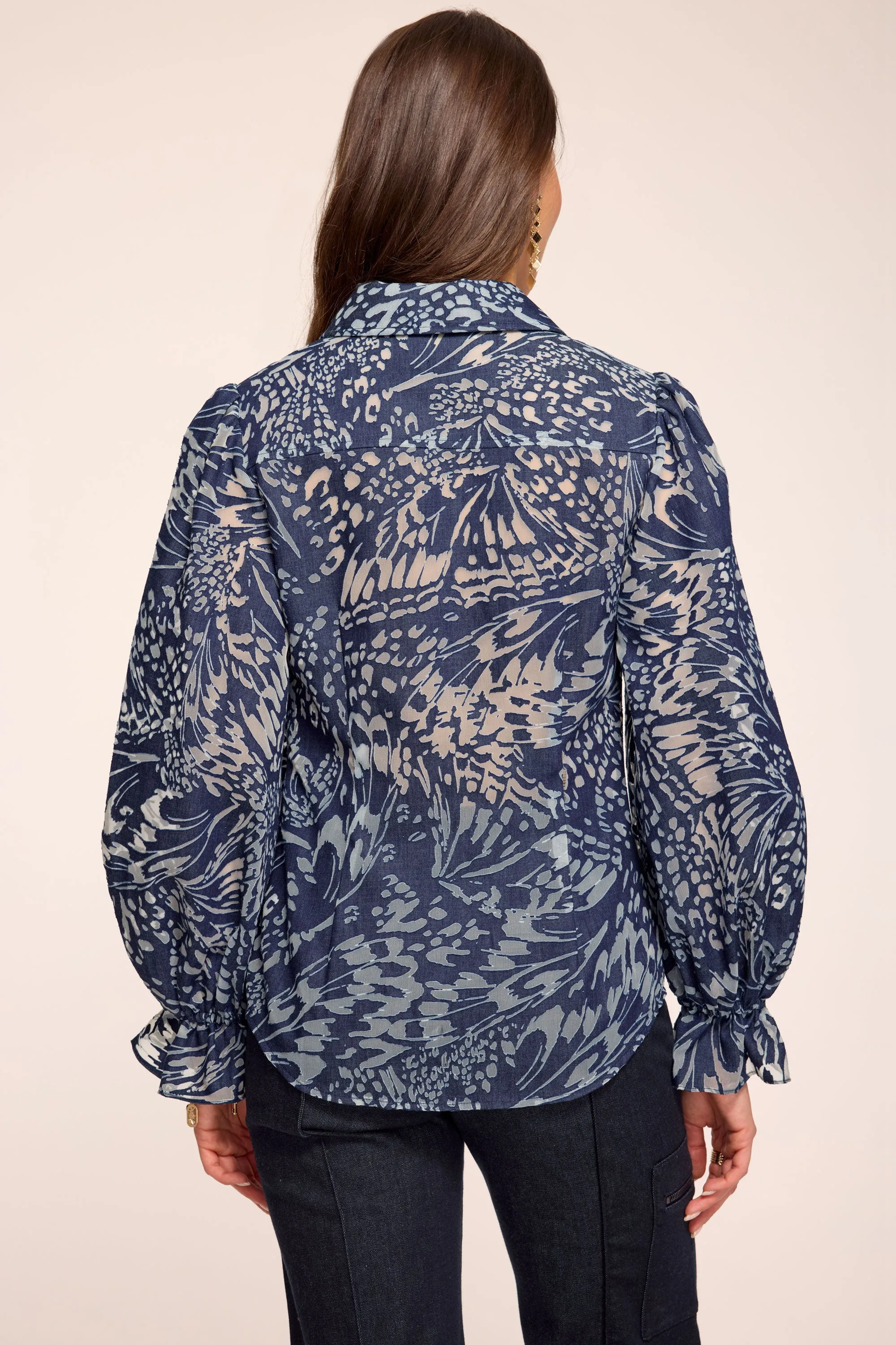 Joy Printed Long Sleeve Blouse sold by Ramy Brook product image thumbnail 4