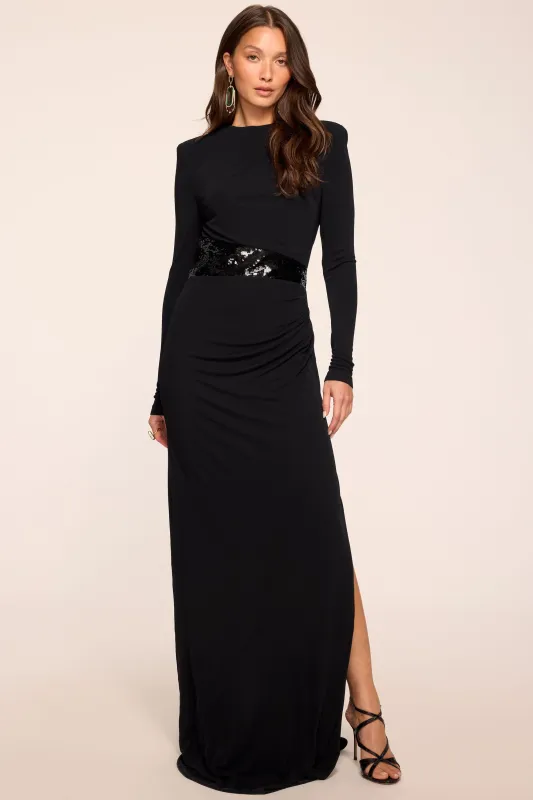 Samantha Jersey Long Sleeve Sequin Gown made by Ramy Brook