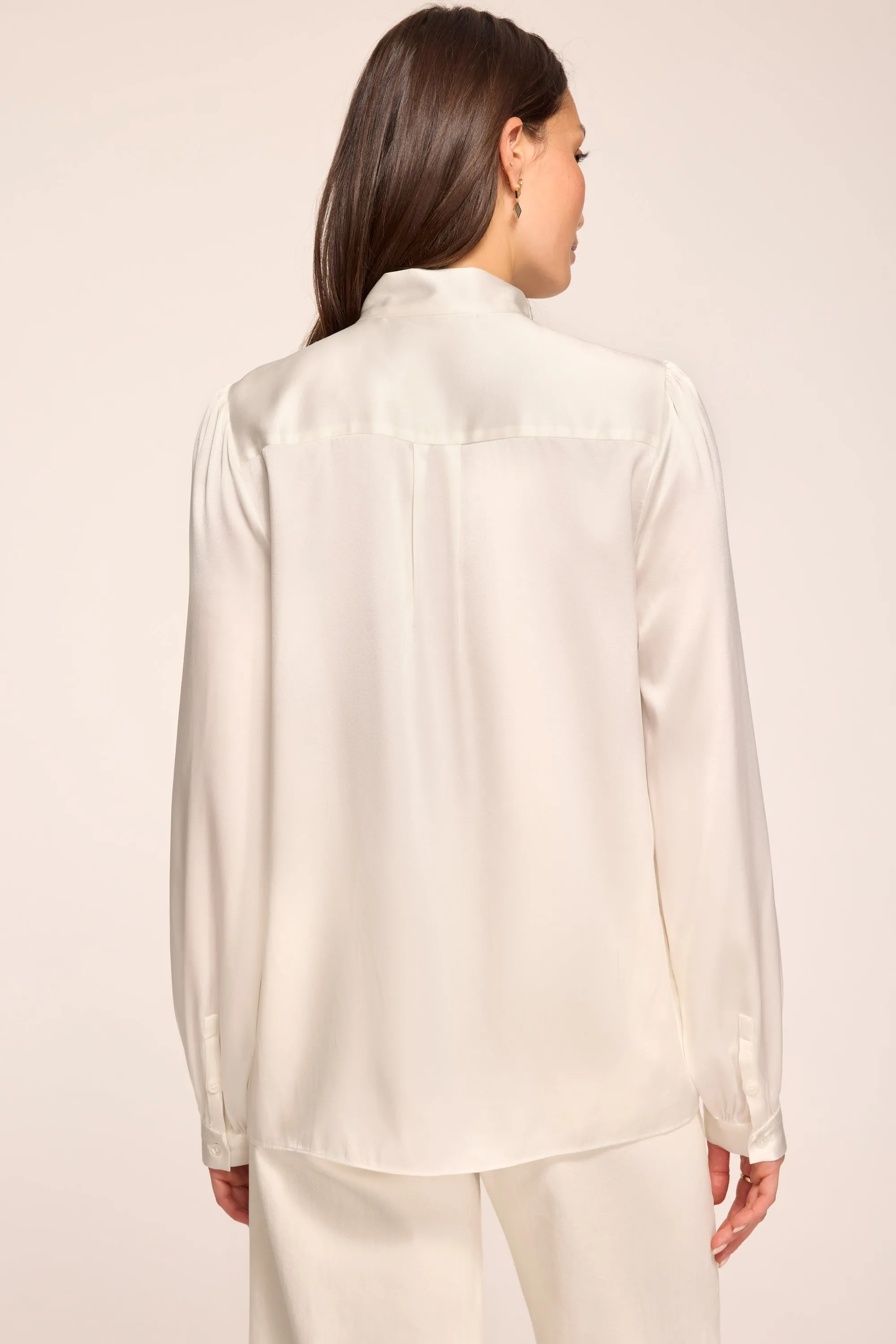 Theresa Tie Neck Long Sleeve Silk Top sold by Ramy Brook product image thumbnail 4