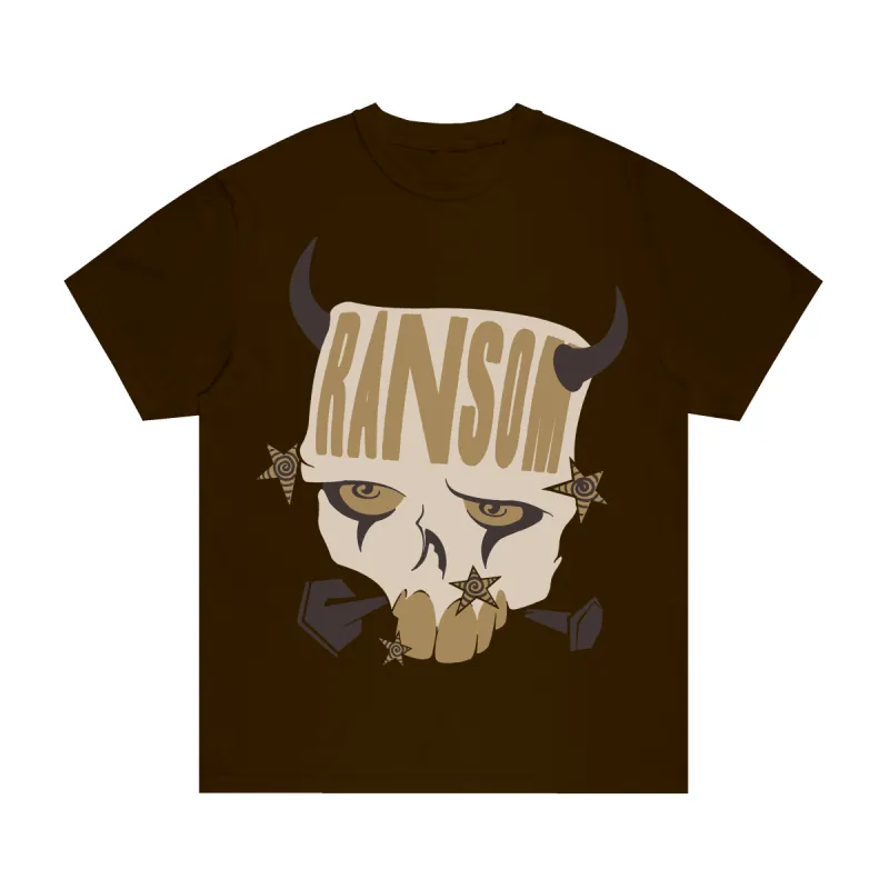 BULL SKULL TEE (BROWN) sold by Ransom
