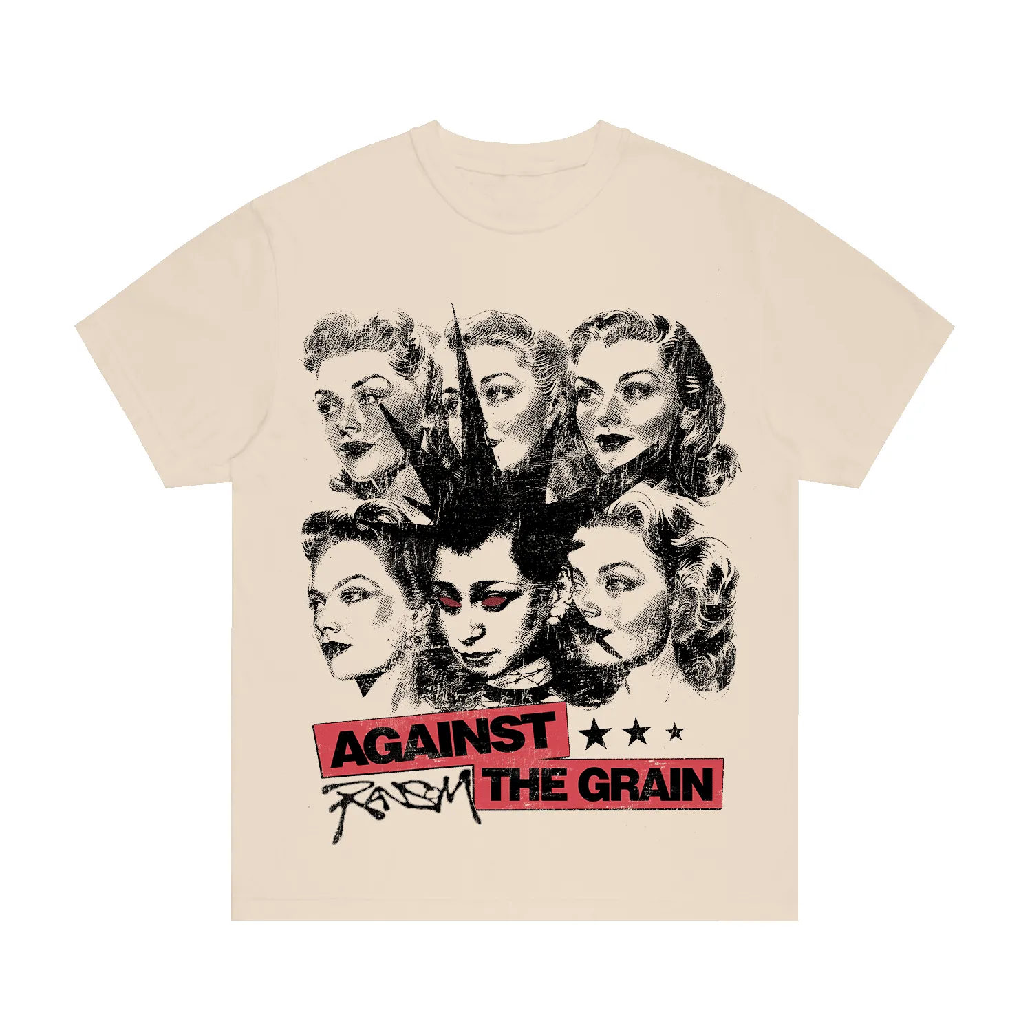 AGAINST THE GRAIN TEE (CREAM) sold by Ransom