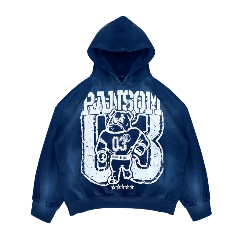 BULLDOG HOODIE (BLUE) sold by Ransom