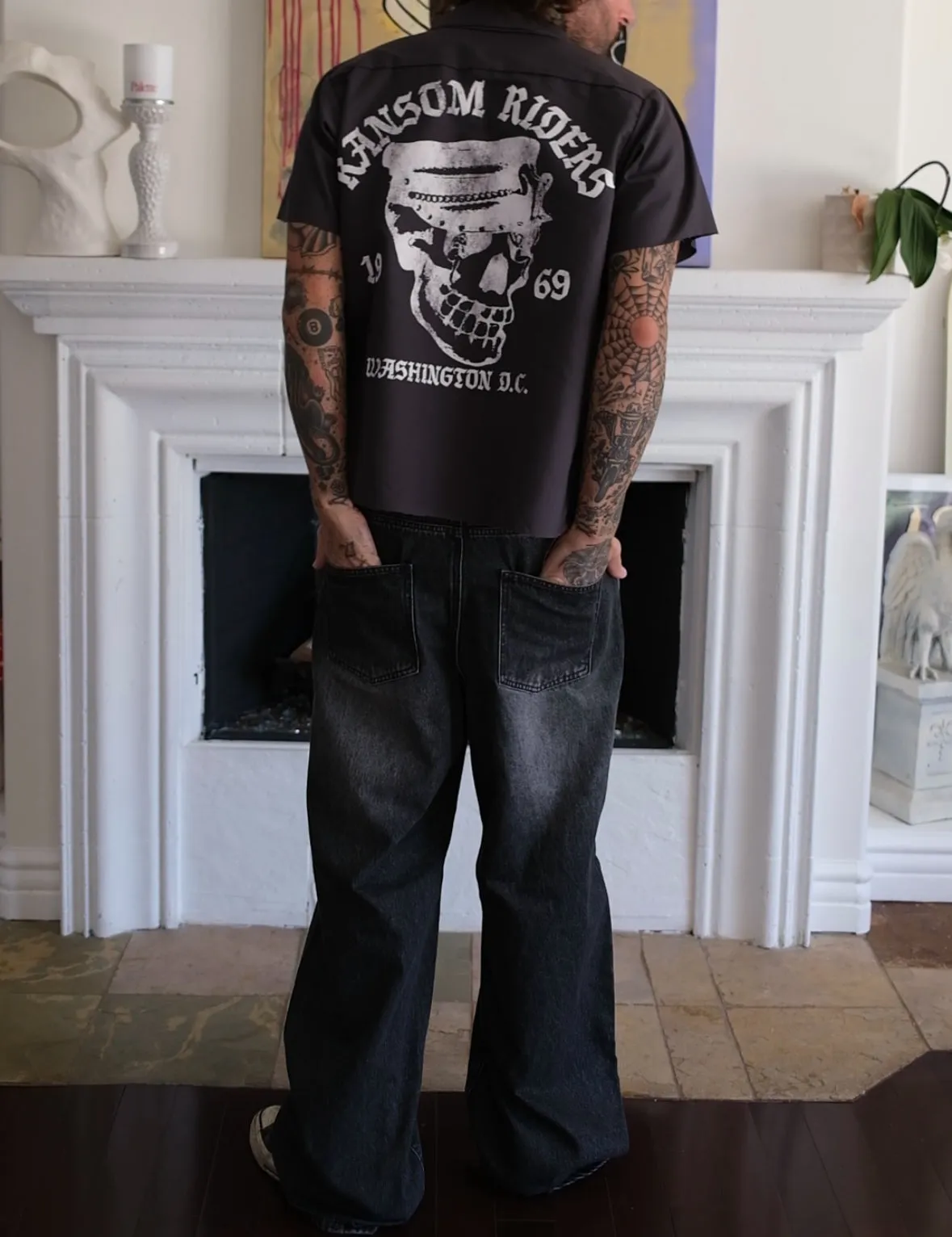 BLACK BUTTON UP sold by Ransom product image thumbnail 3