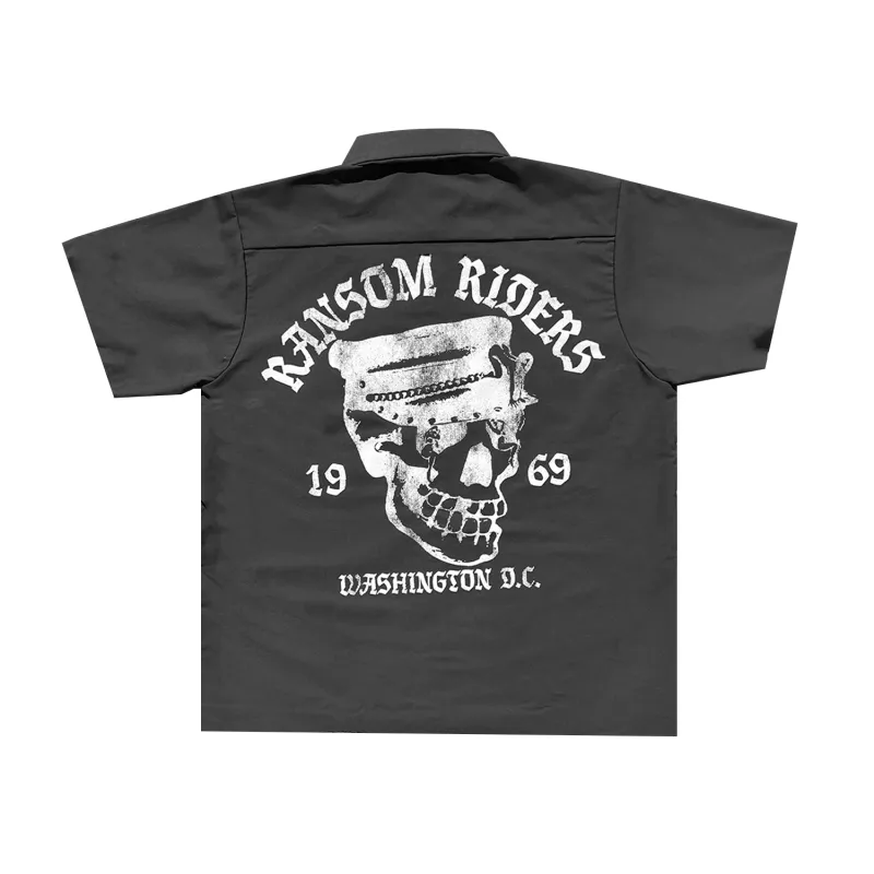 BLACK BUTTON UP sold by Ransom