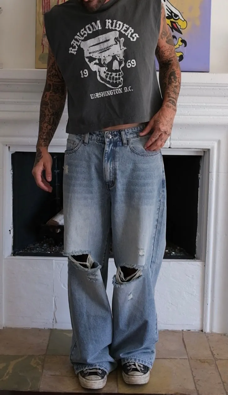 BLUE BLOWOUT DENIM sold by Ransom product image thumbnail 2