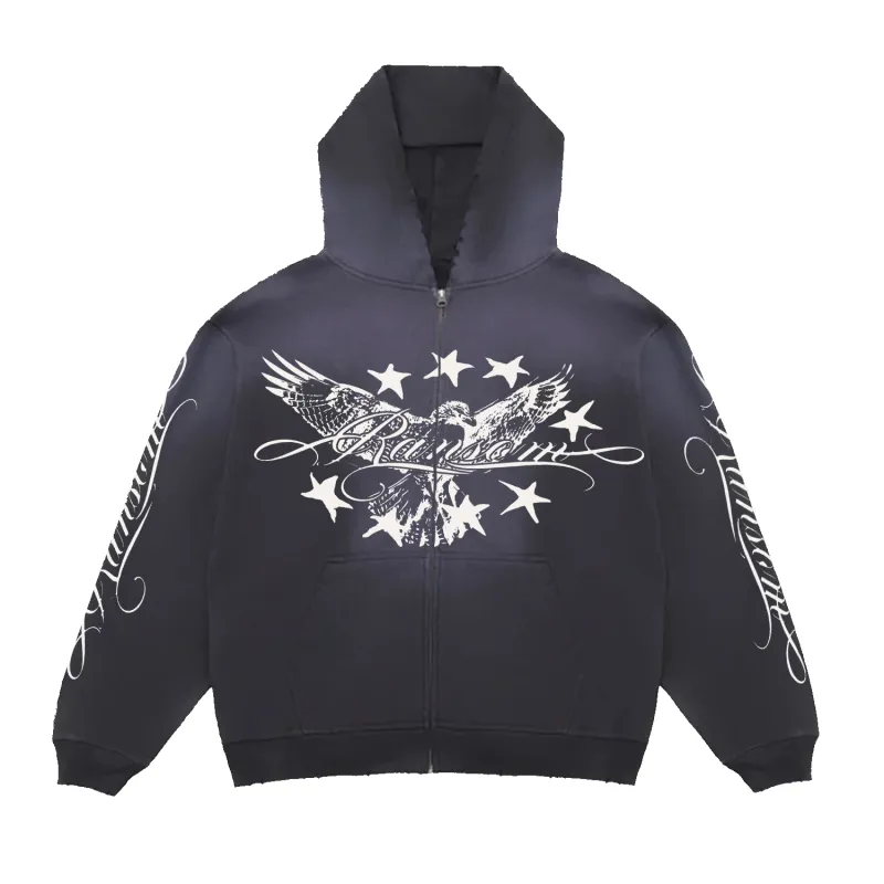 BIRD ZIP UP (FADED BLACK) sold by Ransom