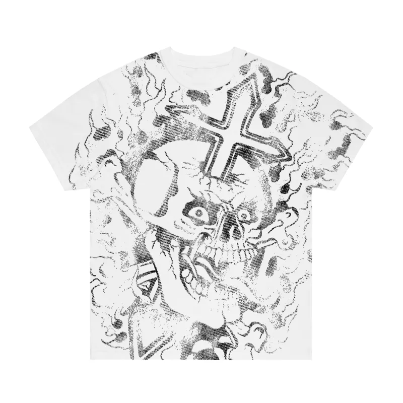 JUMBO SKULL TEE WHITE sold by Ransom