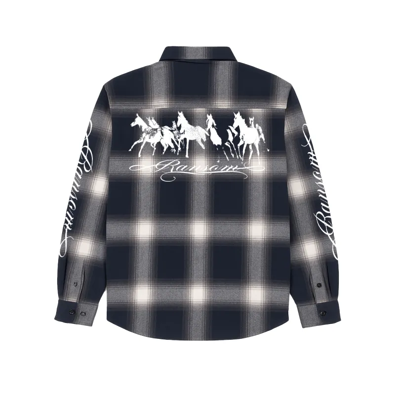 HORSE FLANNEL (NAVY) sold by Ransom
