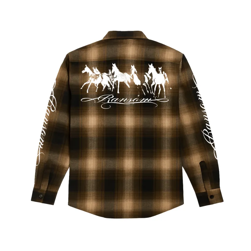 HORSE FLANNEL (BROWN) sold by Ransom