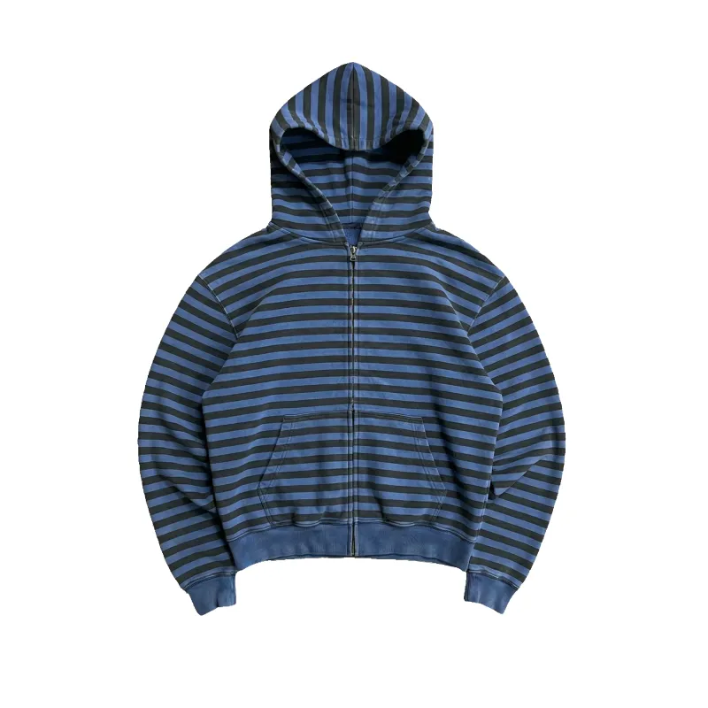 BLUE STRIPED HOODIE sold by Ransom