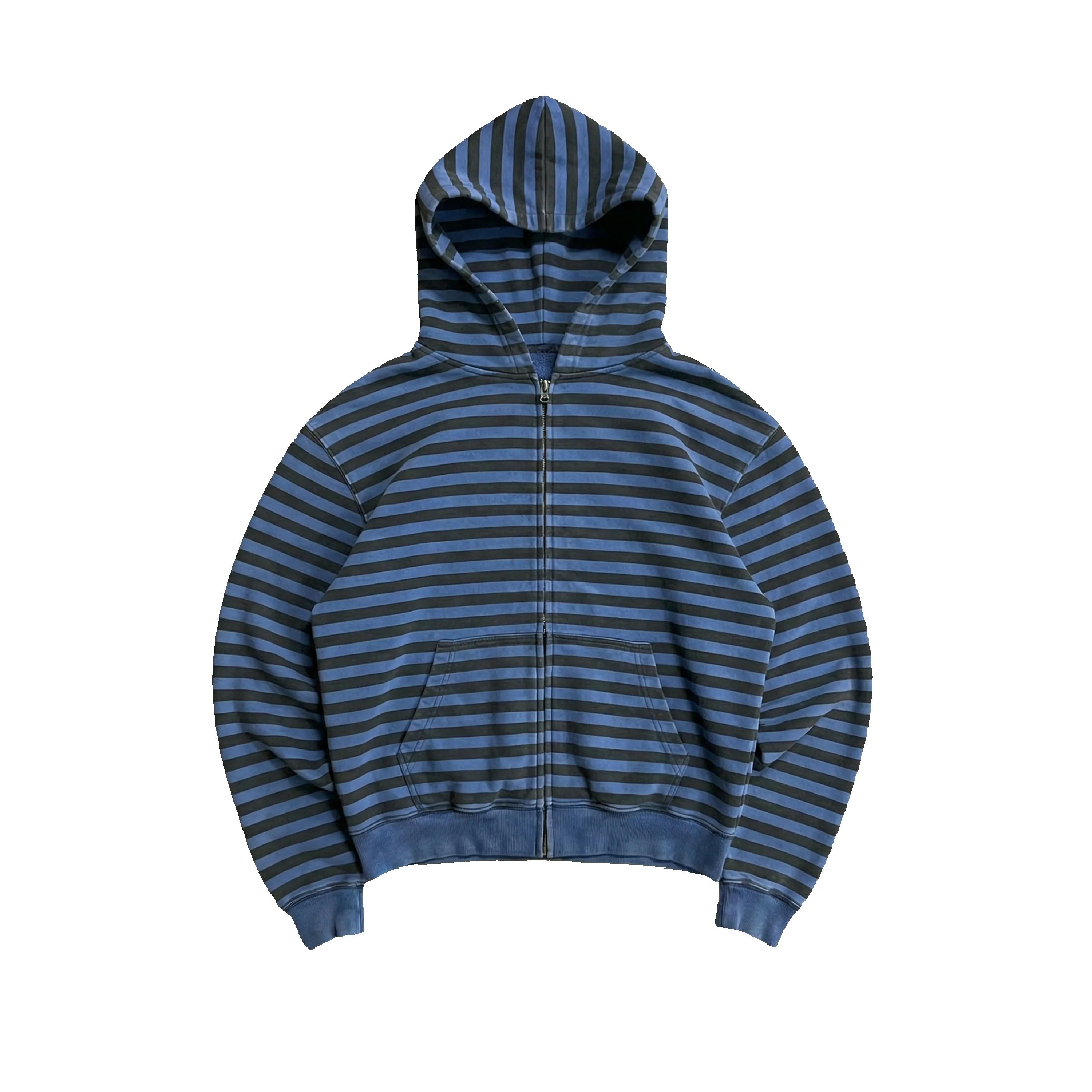 BLUE STRIPED HOODIE sold by Ransom