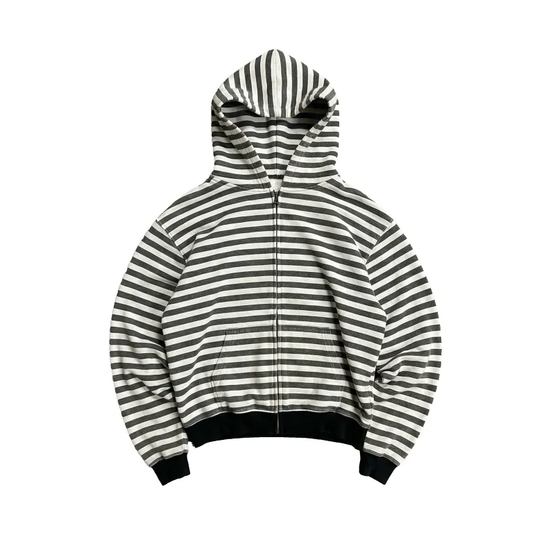 WHITE STRIPED HOODIE sold by Ransom