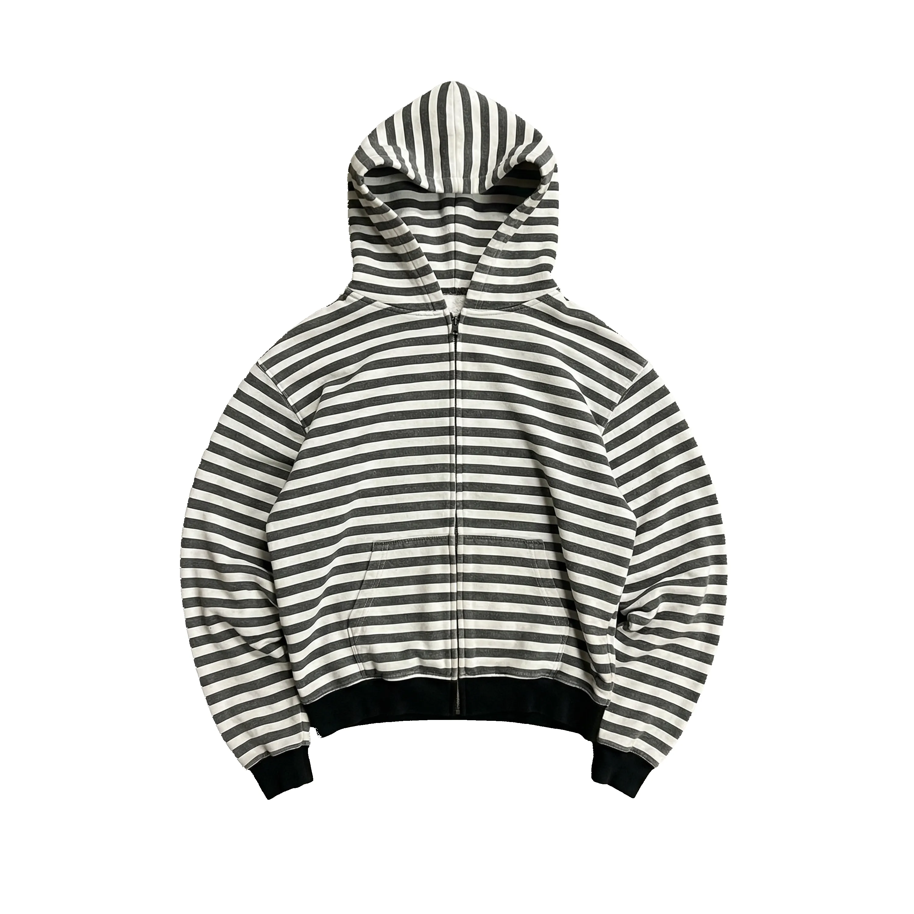 WHITE STRIPED HOODIE sold by Ransom