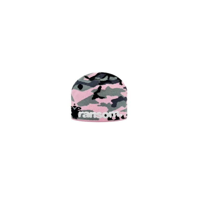 PINK CAMO BEANIE made by Ransom
