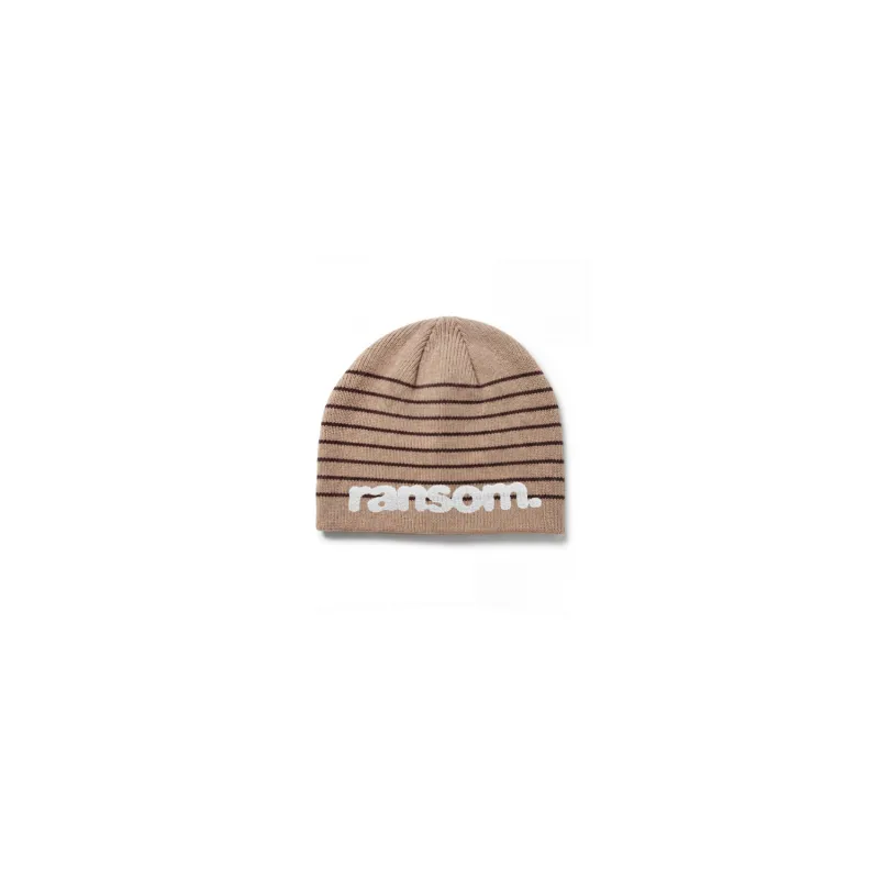 KHAKI STRIPED BEANIE made by Ransom