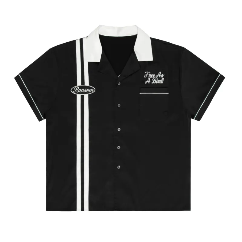 FREE AS A BIRD BUTTON UP (BLACK) sold by Ransom