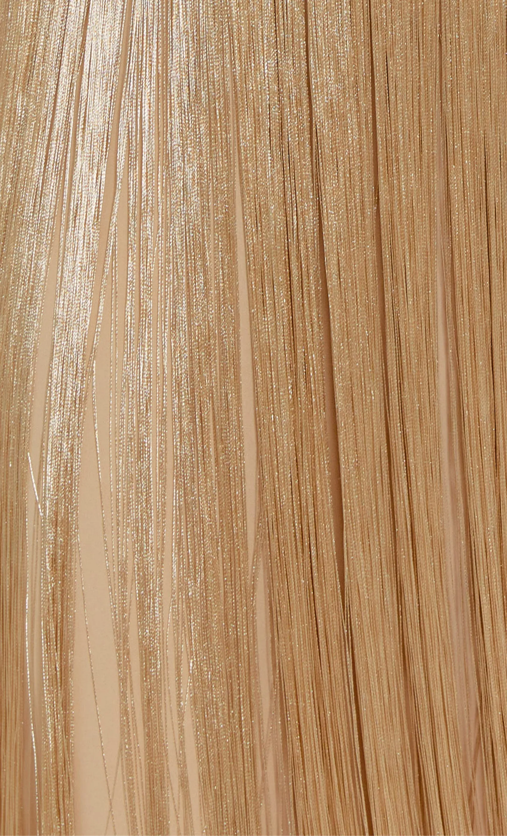 Champagne Halter Fringe Midaxi Dress sold by Rare London product image thumbnail 4