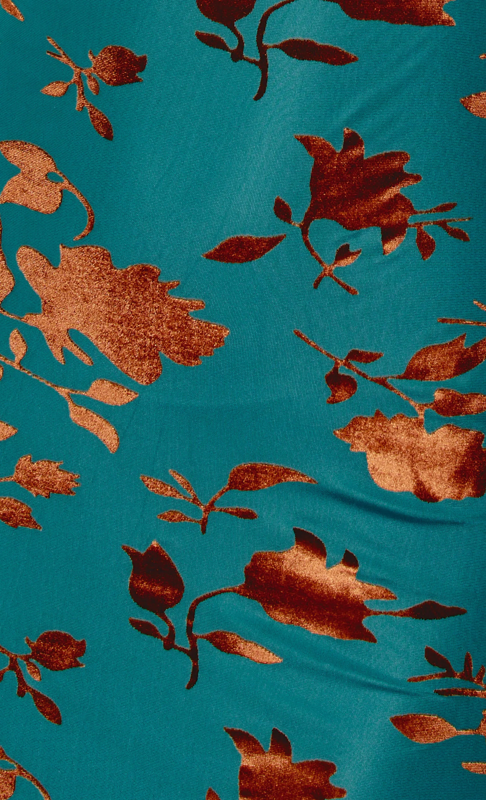 Teal Burnt Devore Asymmetric Maxi Dress sold by Rare London product image thumbnail 5