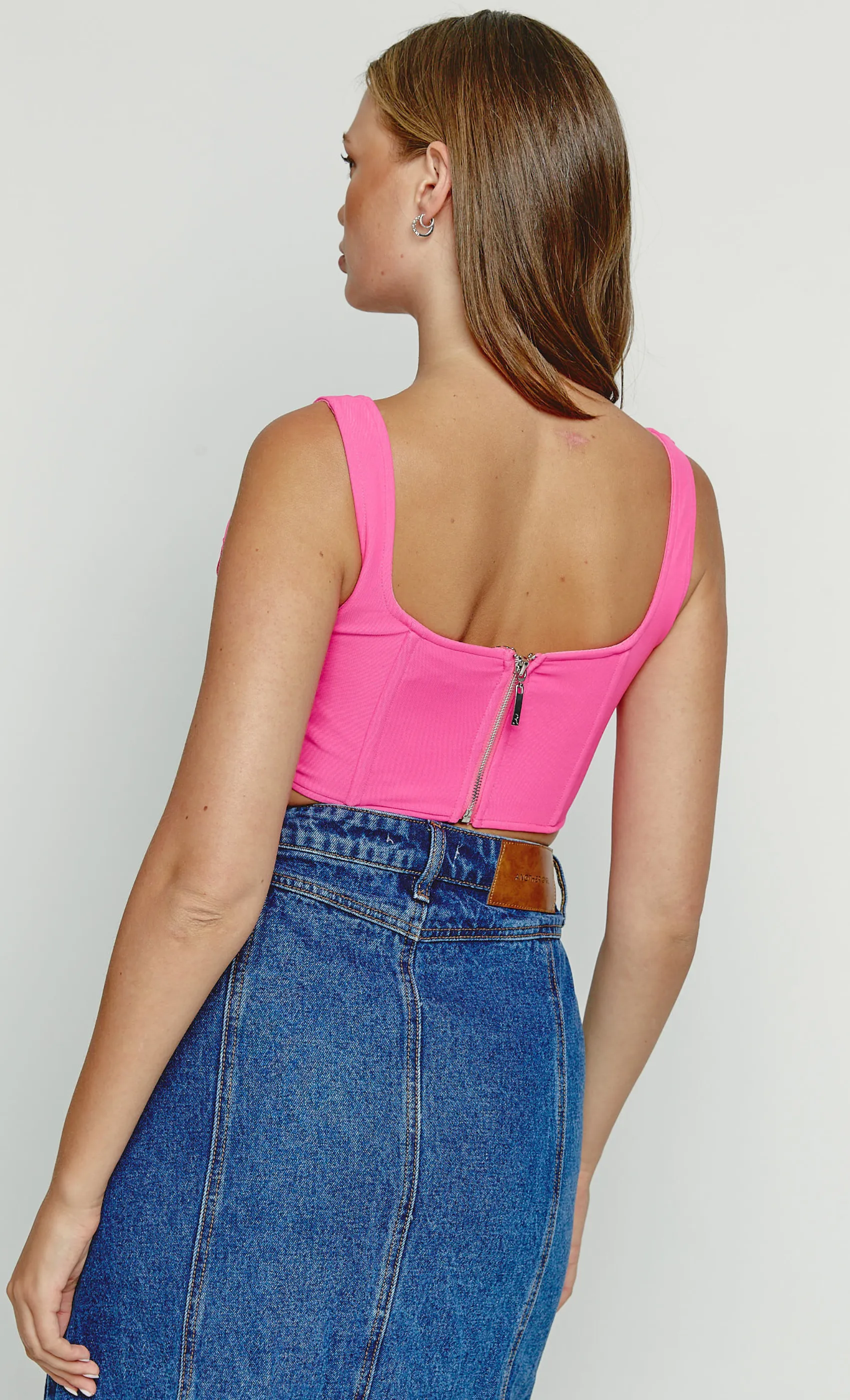 Hot Pink Corsage Corset Top sold by Rare London product image thumbnail 3
