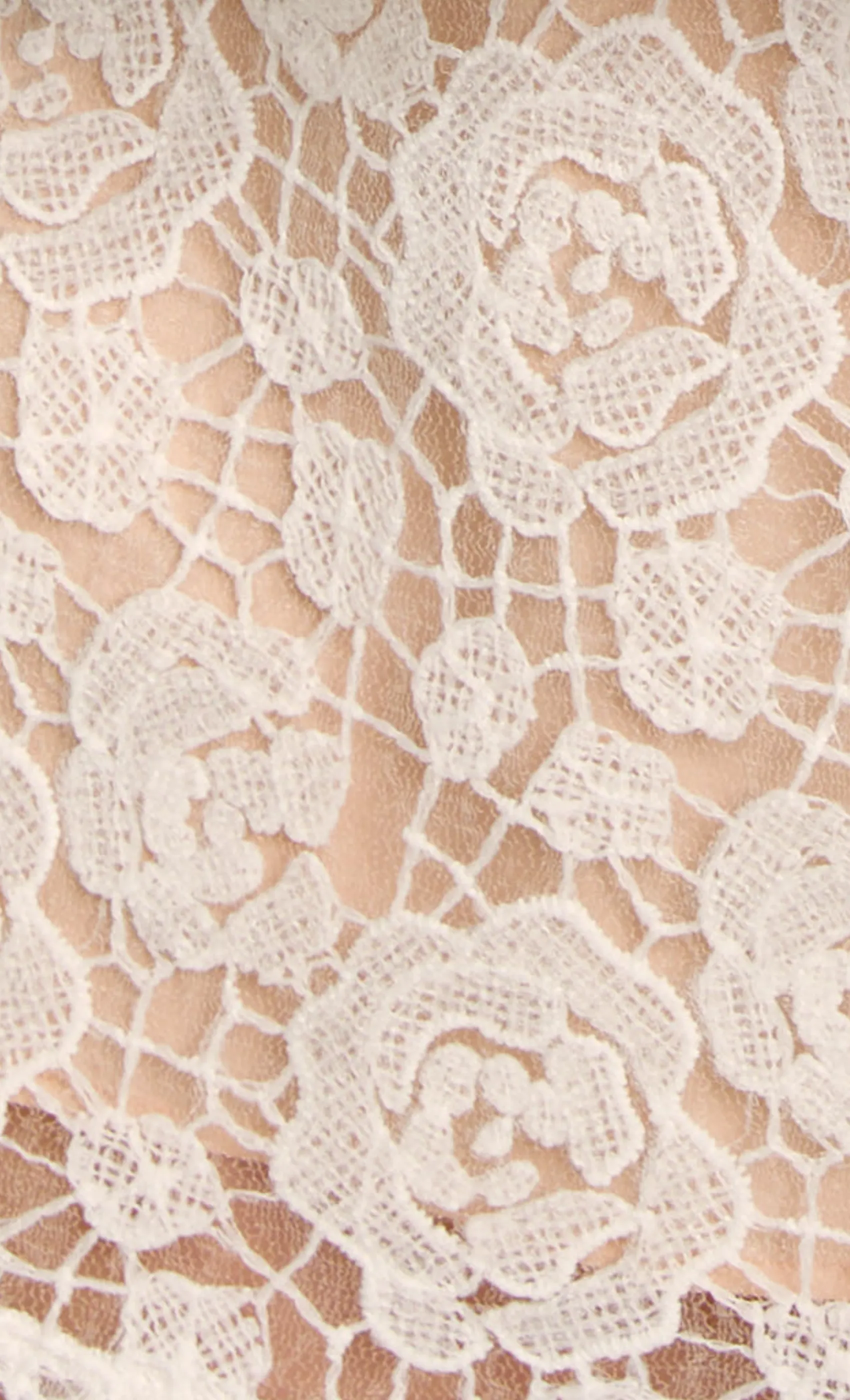 White Sequin Floral Lace Mini Dress sold by Rare London product image thumbnail 4