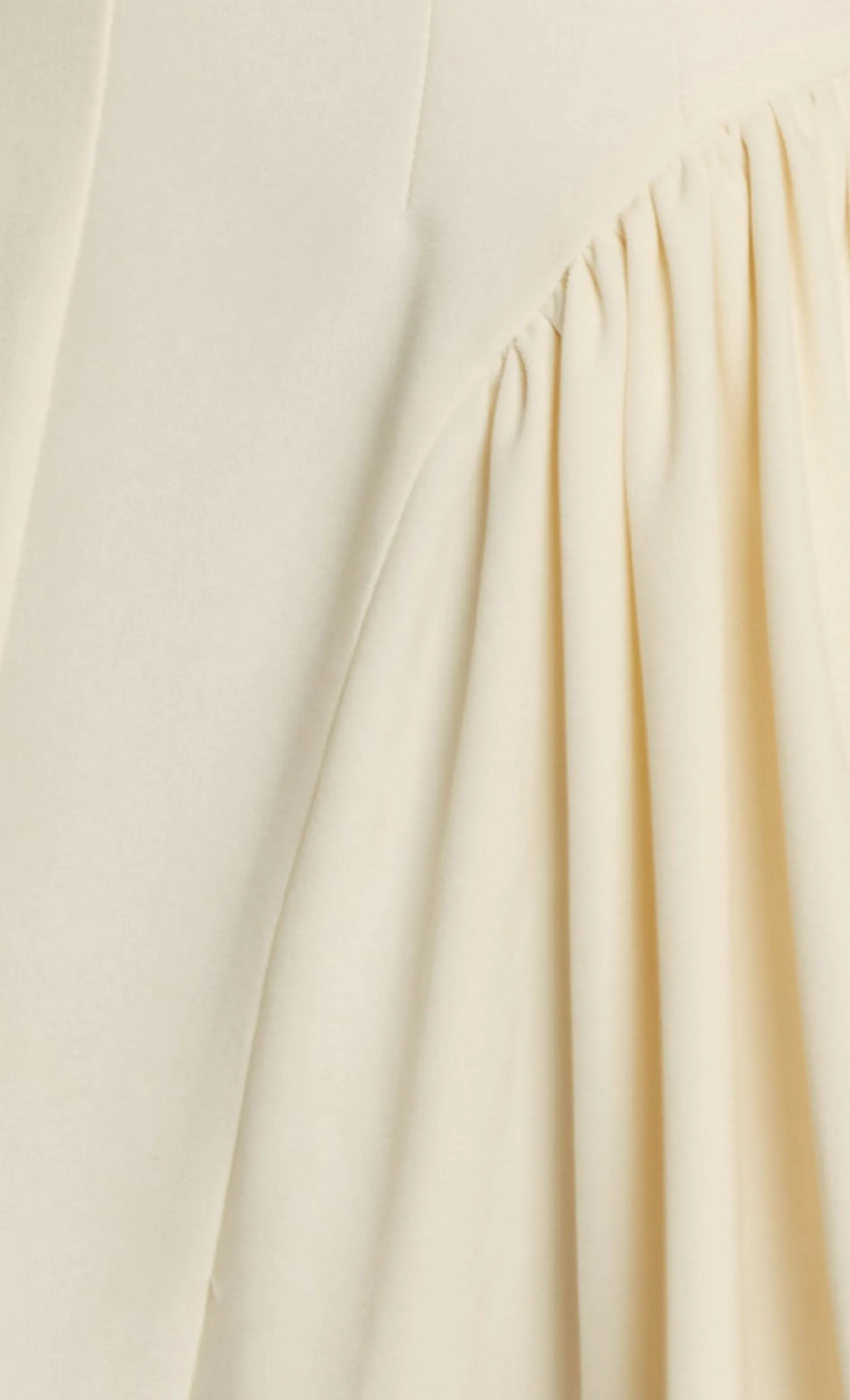 Cream Gathered Hip Pocket Midaxi Dress sold by Rare London product image thumbnail 4