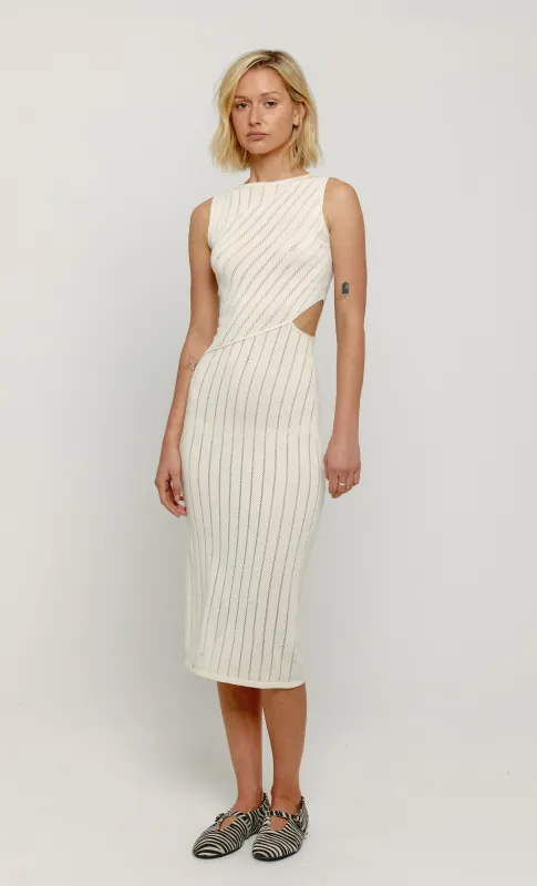 Cream Pointelle Exposed Seam Dress made by Another Girl