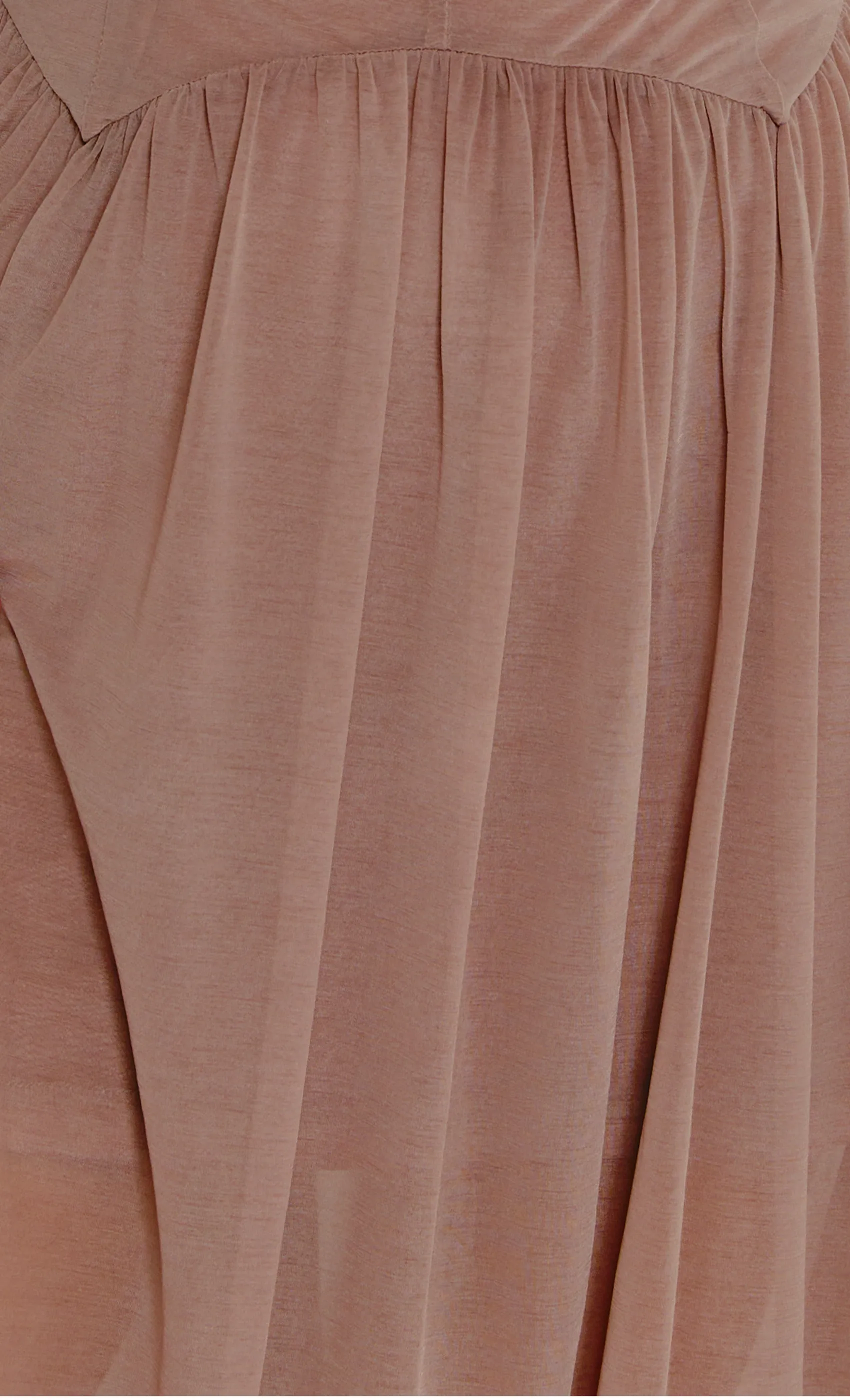 Mauve Pointed Waist Detail Maxi Dress sold by Rare London product image thumbnail 4