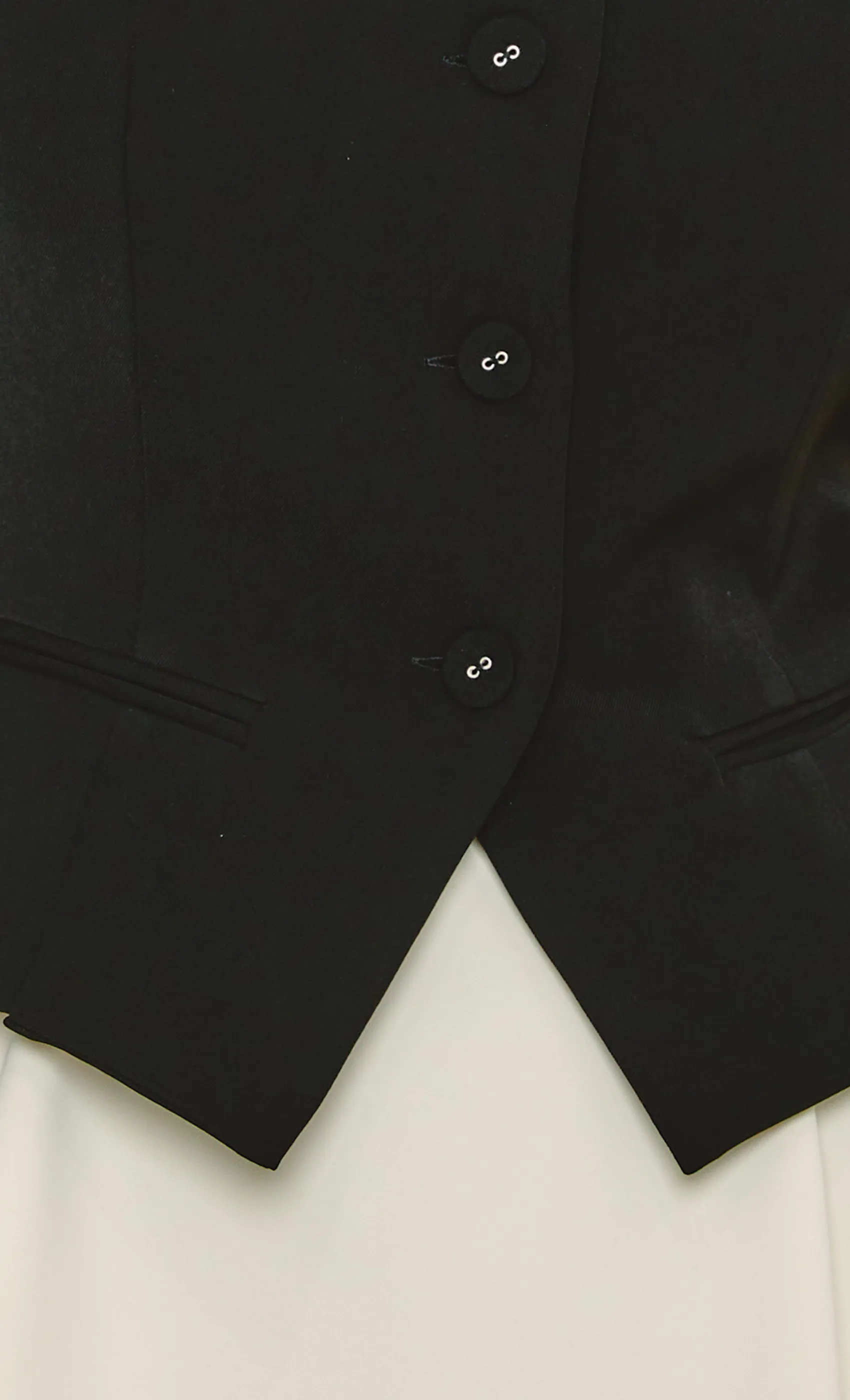 Black & White Waistcoat Mini Dress sold by Rare London product image thumbnail 4