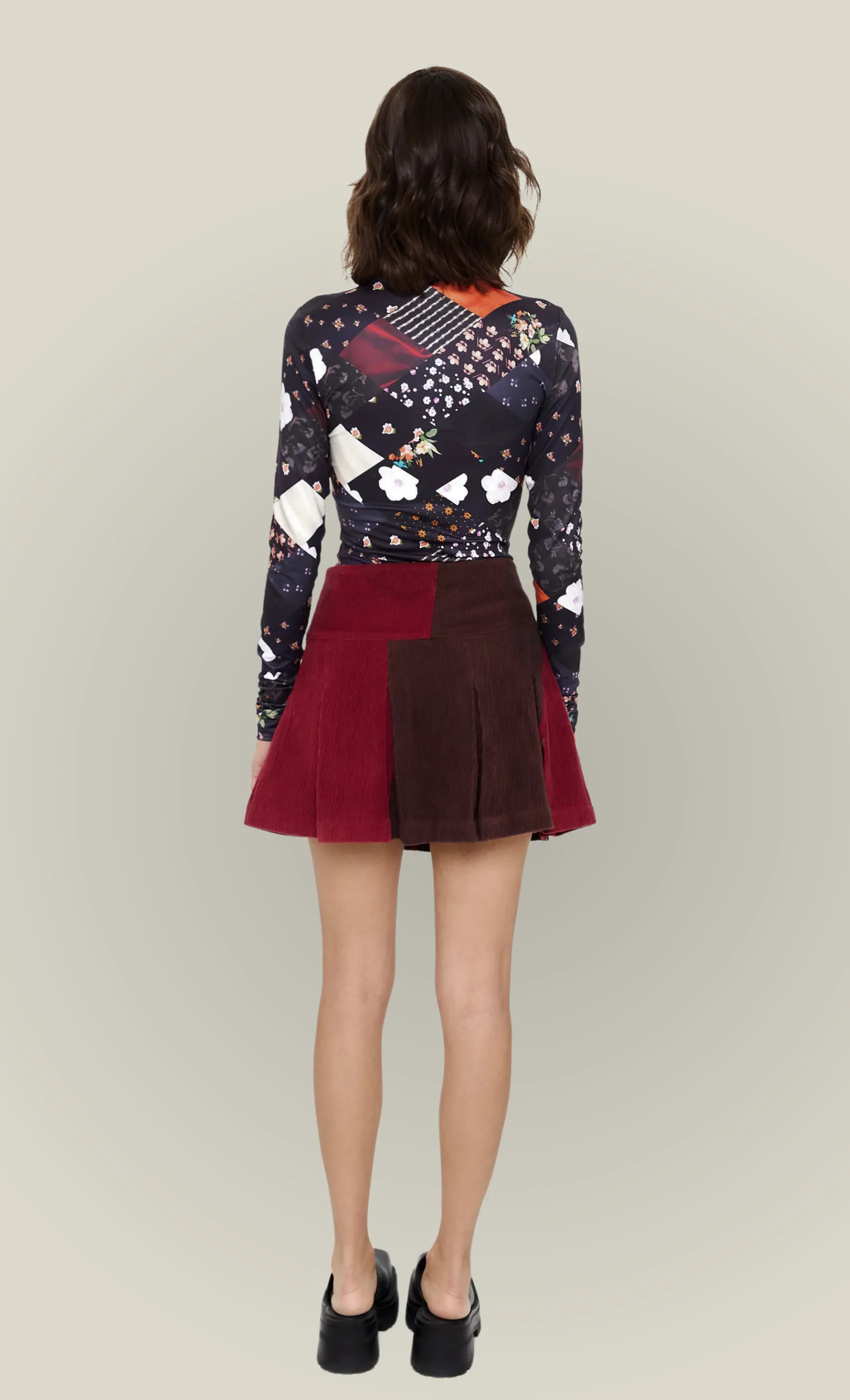 Floral Print Second Skin Turtleneck Top sold by Rare London product image thumbnail 4