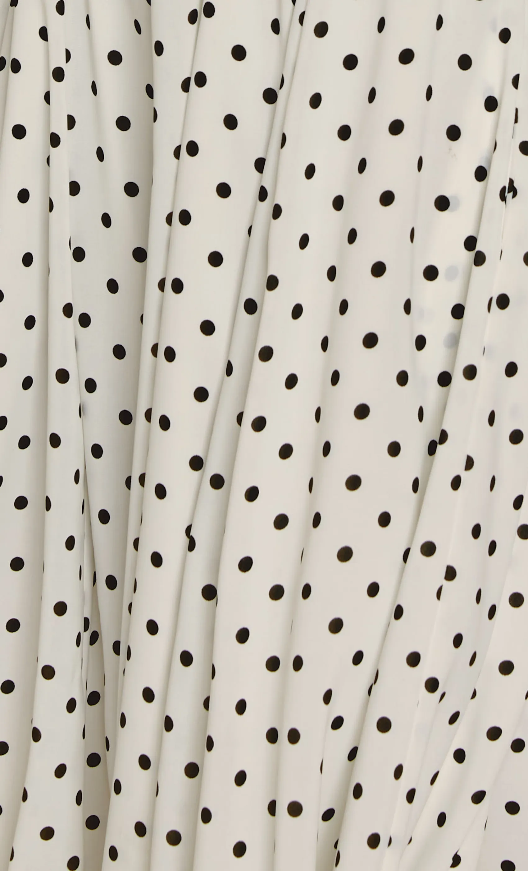 White Polka Dot Scarf Midi Dress sold by Rare London product image thumbnail 3