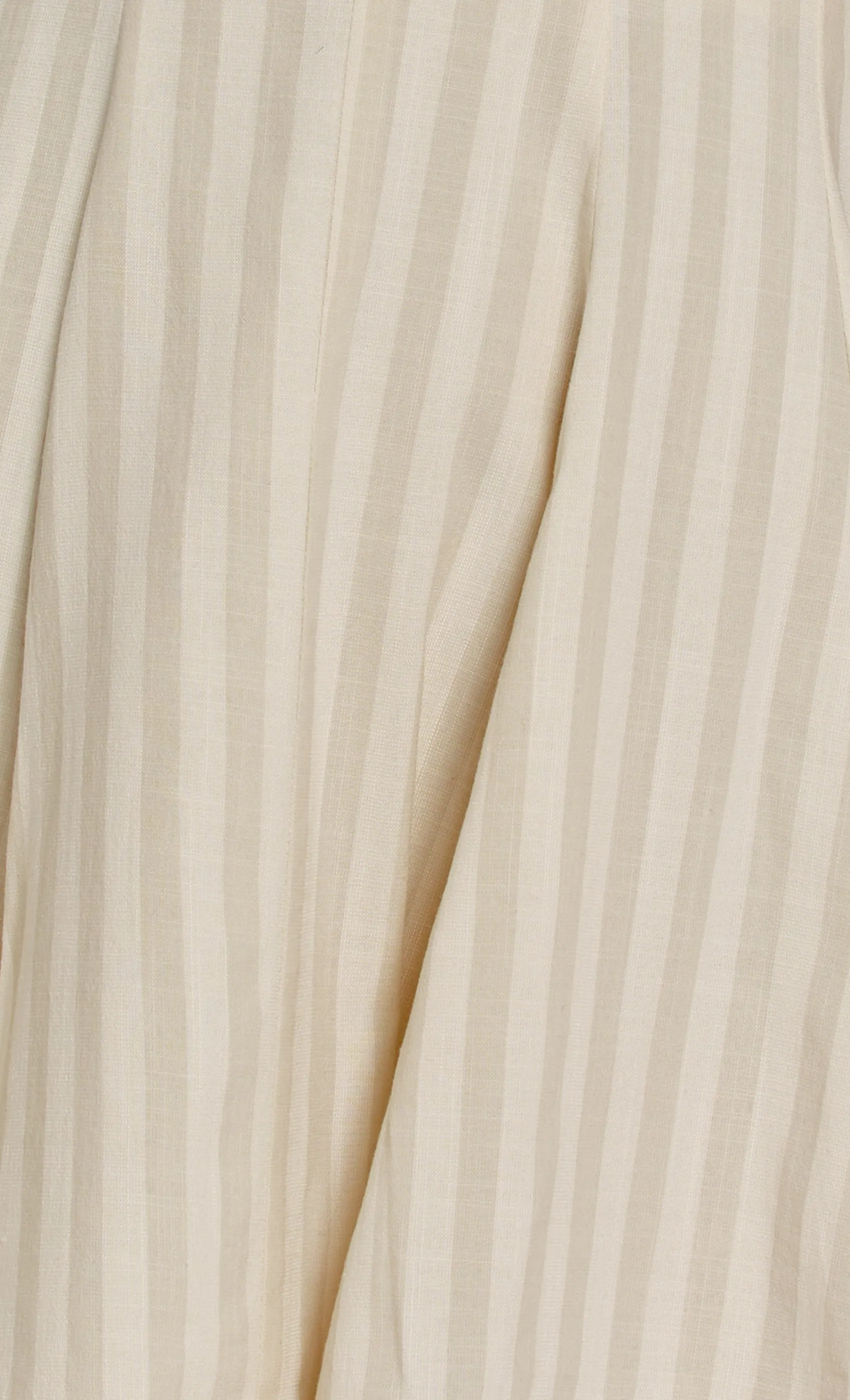 Cream Linen Stripe Mini Dress sold by Rare London product image thumbnail 4