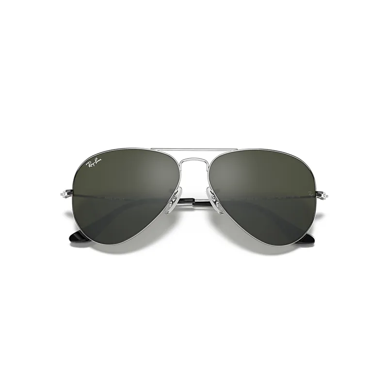 Ray-Ban Aviator Mirror Sunglasses Silver Frame Grey Lenses 58-14 sold by Ray-Ban
