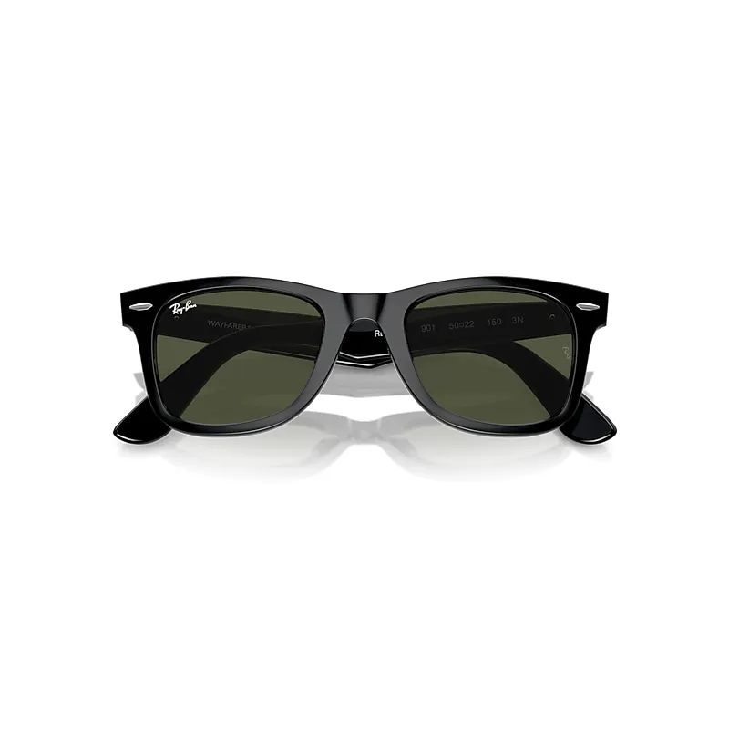 Ray-Ban Original Wayfarer Classic Sunglasses Black Frame Green Lenses 50-22 sold by Ray-Ban