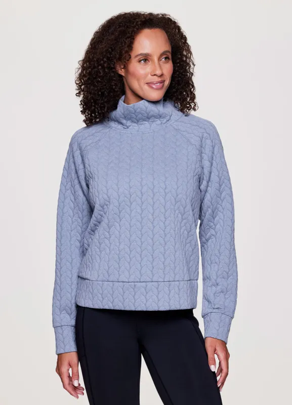 Lennox Cable Cowl Neck Pullover sold by RBX