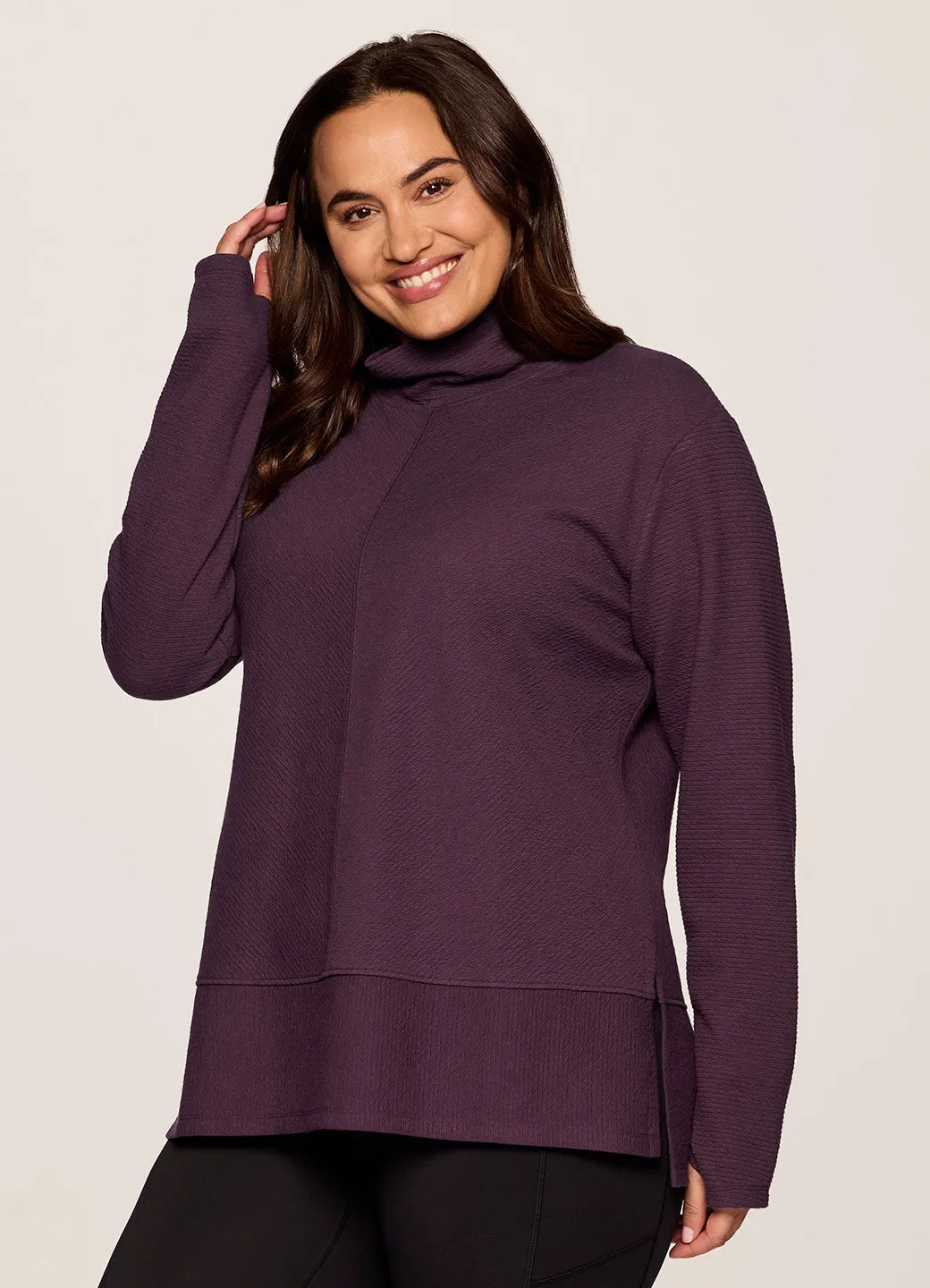 Plus Studio Jacquard Mock Neck Pullover sold by RBX product image thumbnail 3