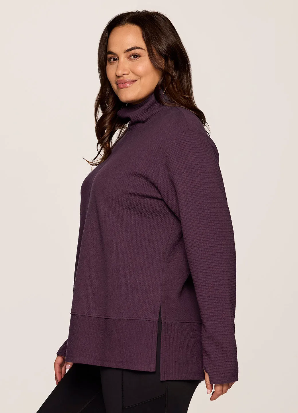 Plus Studio Jacquard Mock Neck Pullover sold by RBX product image thumbnail 4